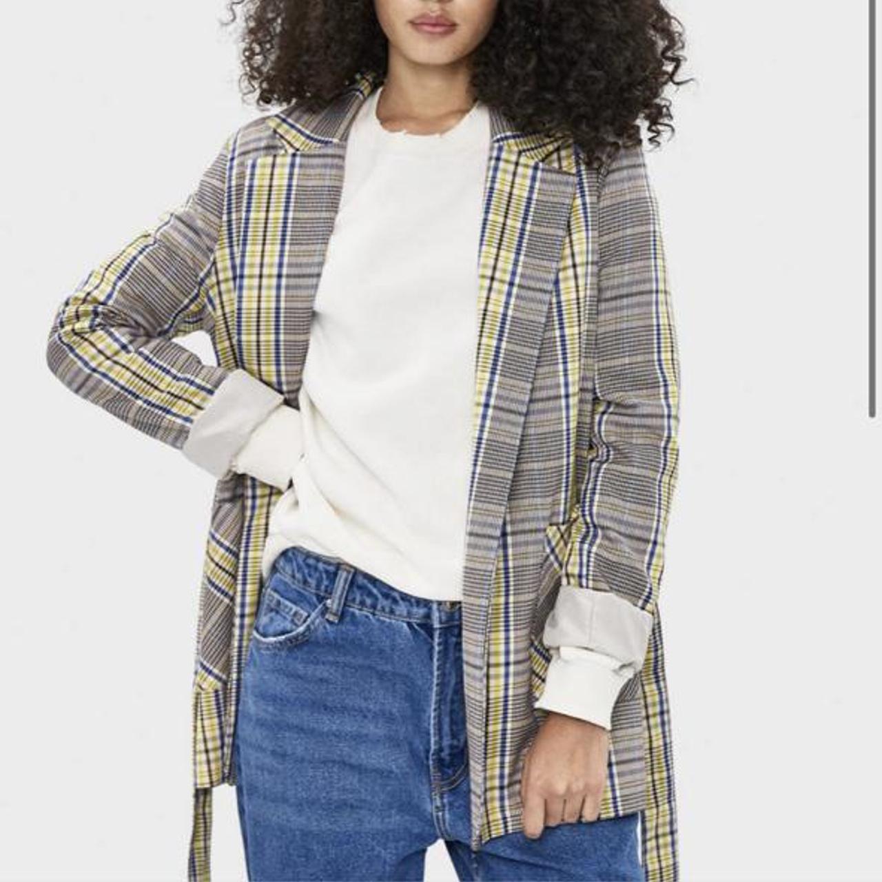 bershka checked jacket