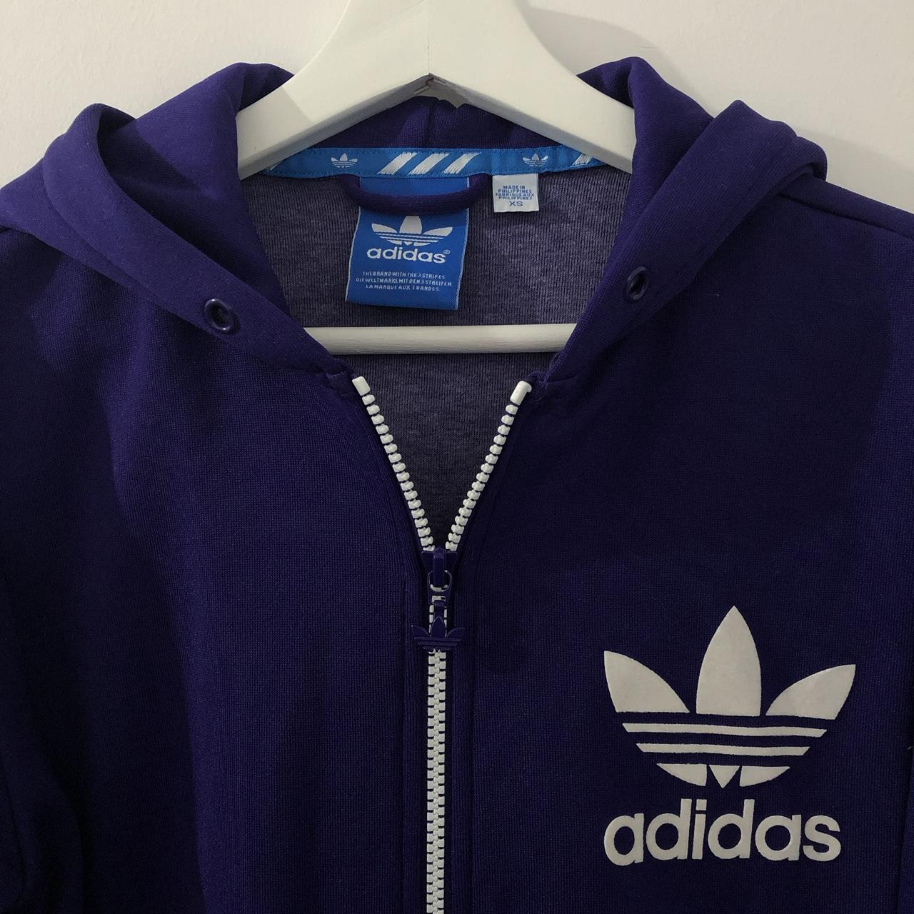 adidas purple zip up hoodie