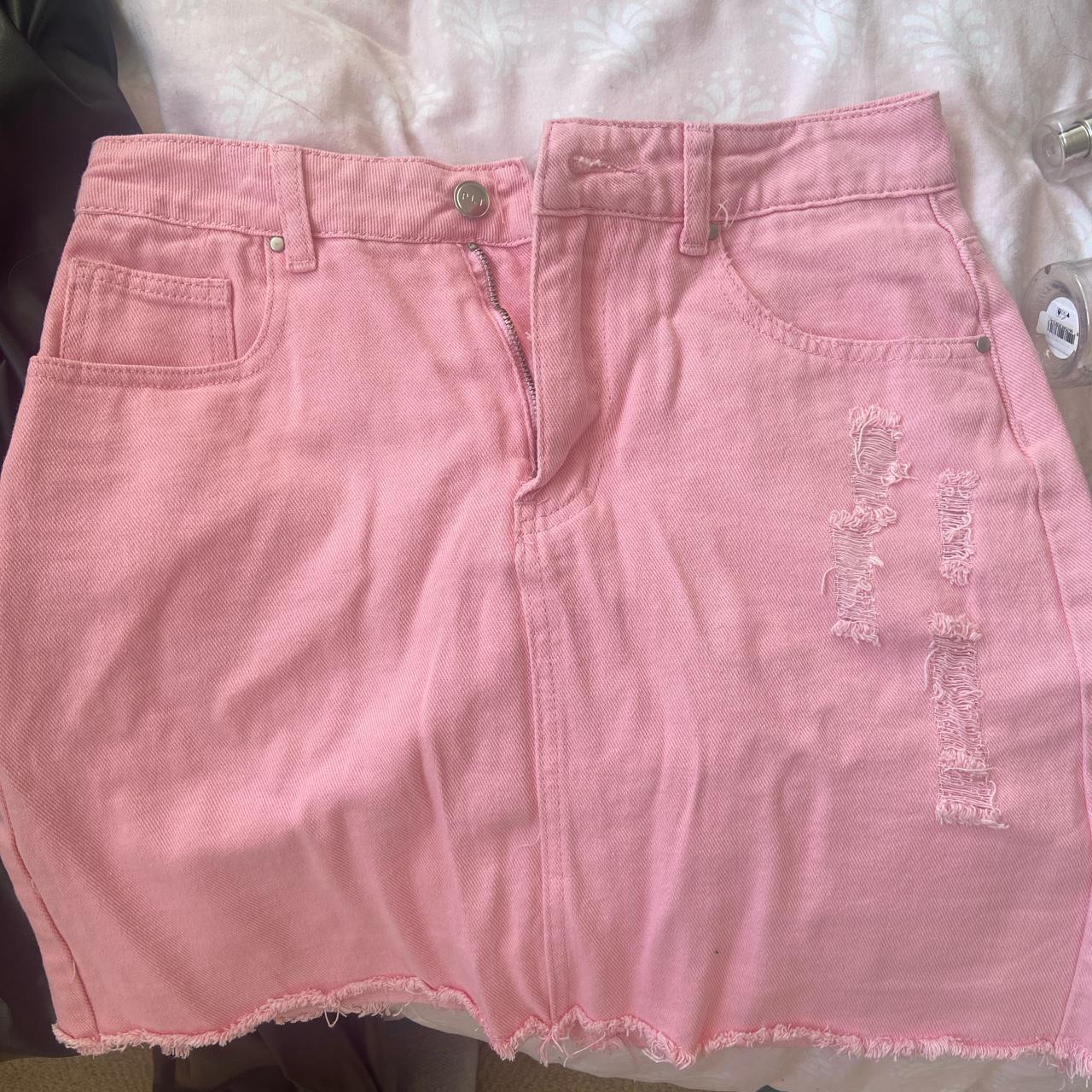 PLT pink denim skirt never been worn. Selling as