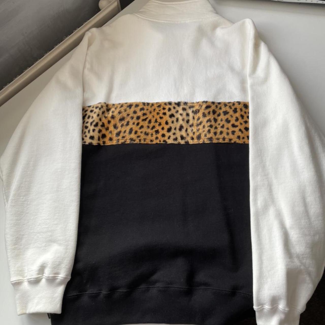 Supreme leopard hot sale half zip