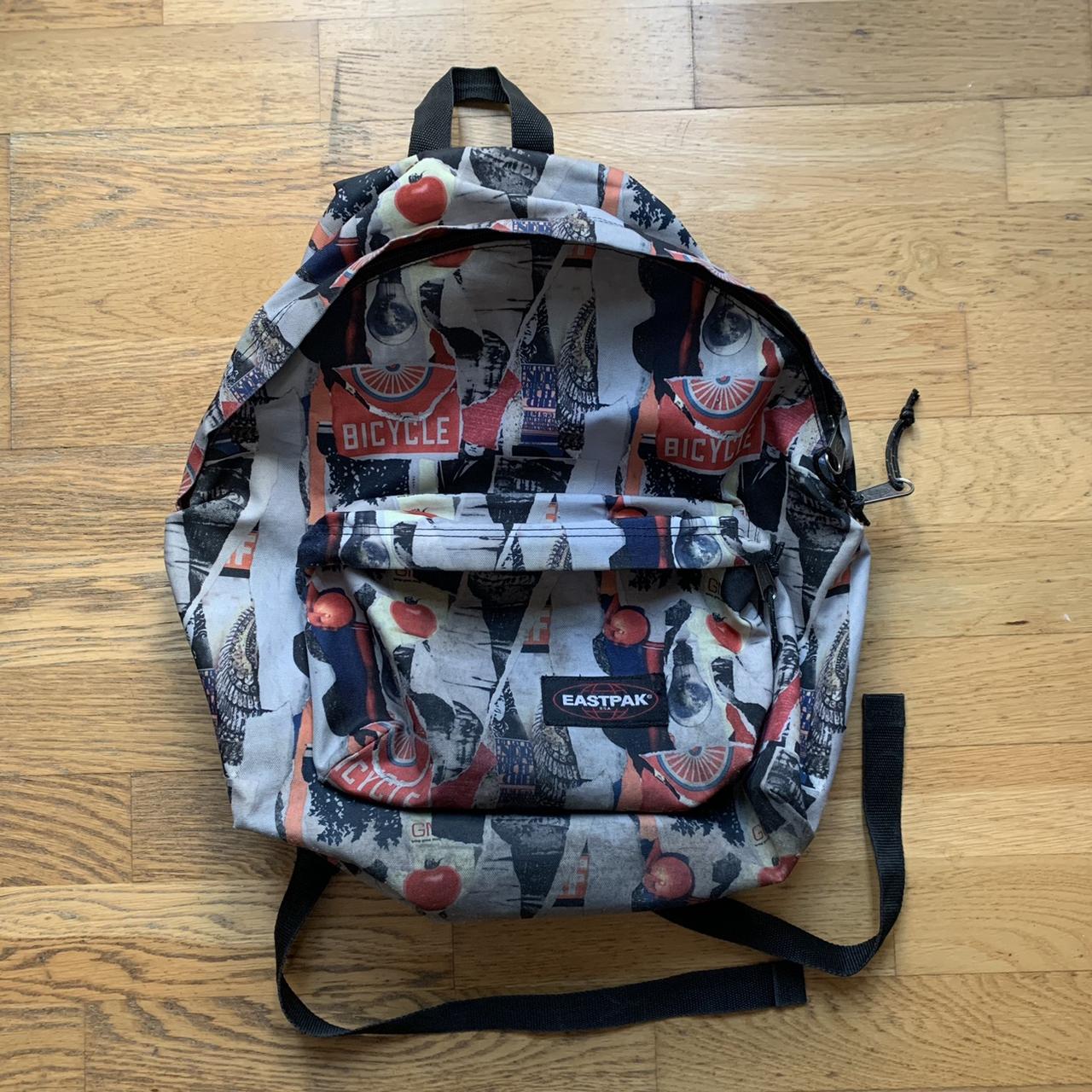 Eastpak backpack // Multi-coloured bag with funky... - Depop