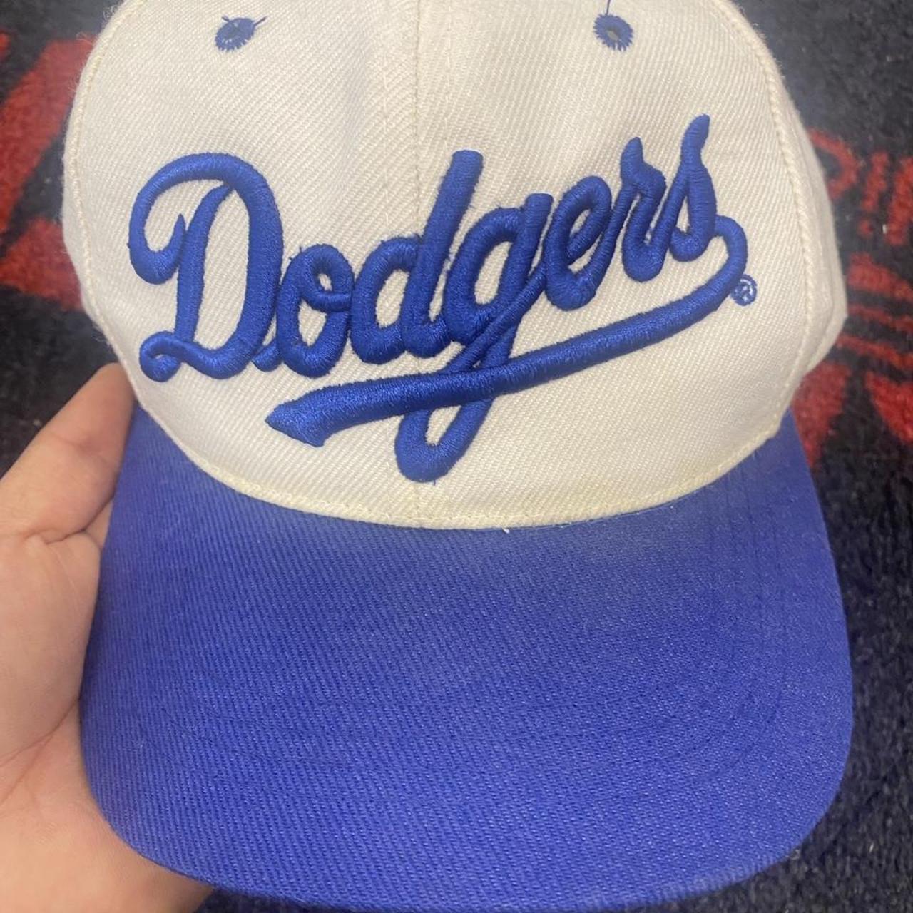 Dodgers vintage hat fits small good condition - Depop