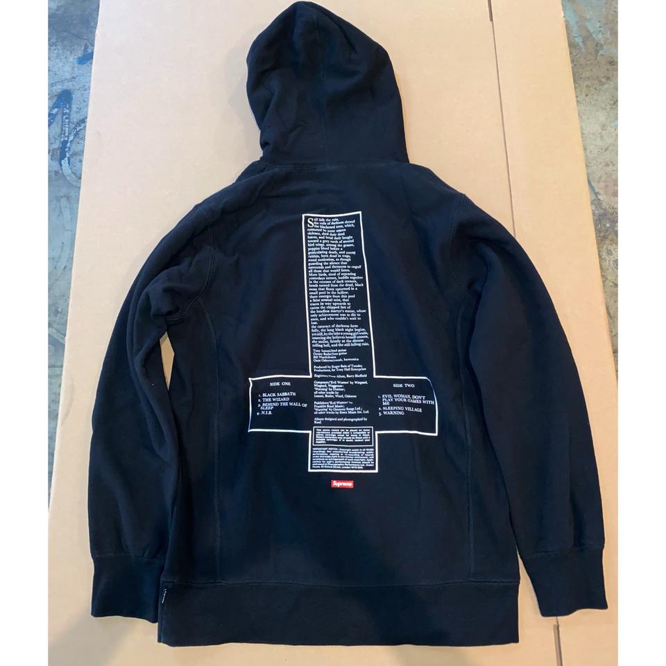 Supreme Black Sabbath hoodie Black New without... - Depop