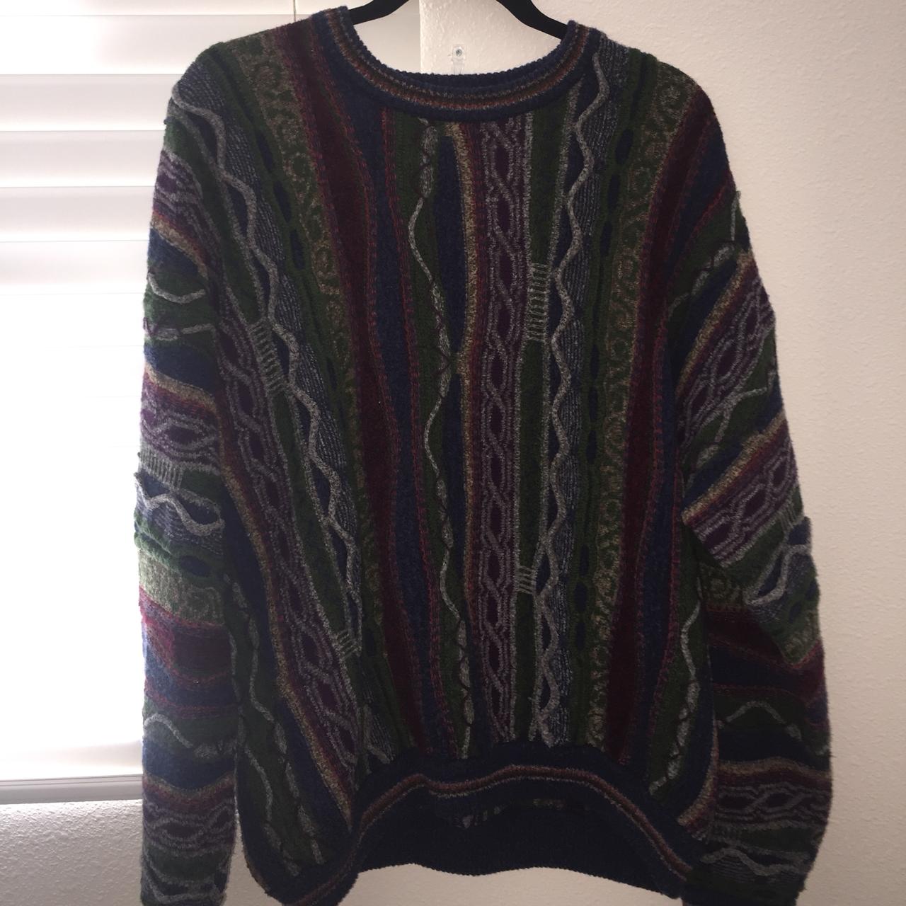 Size L vintage Coogi-esque sweater, fits nice as a... - Depop
