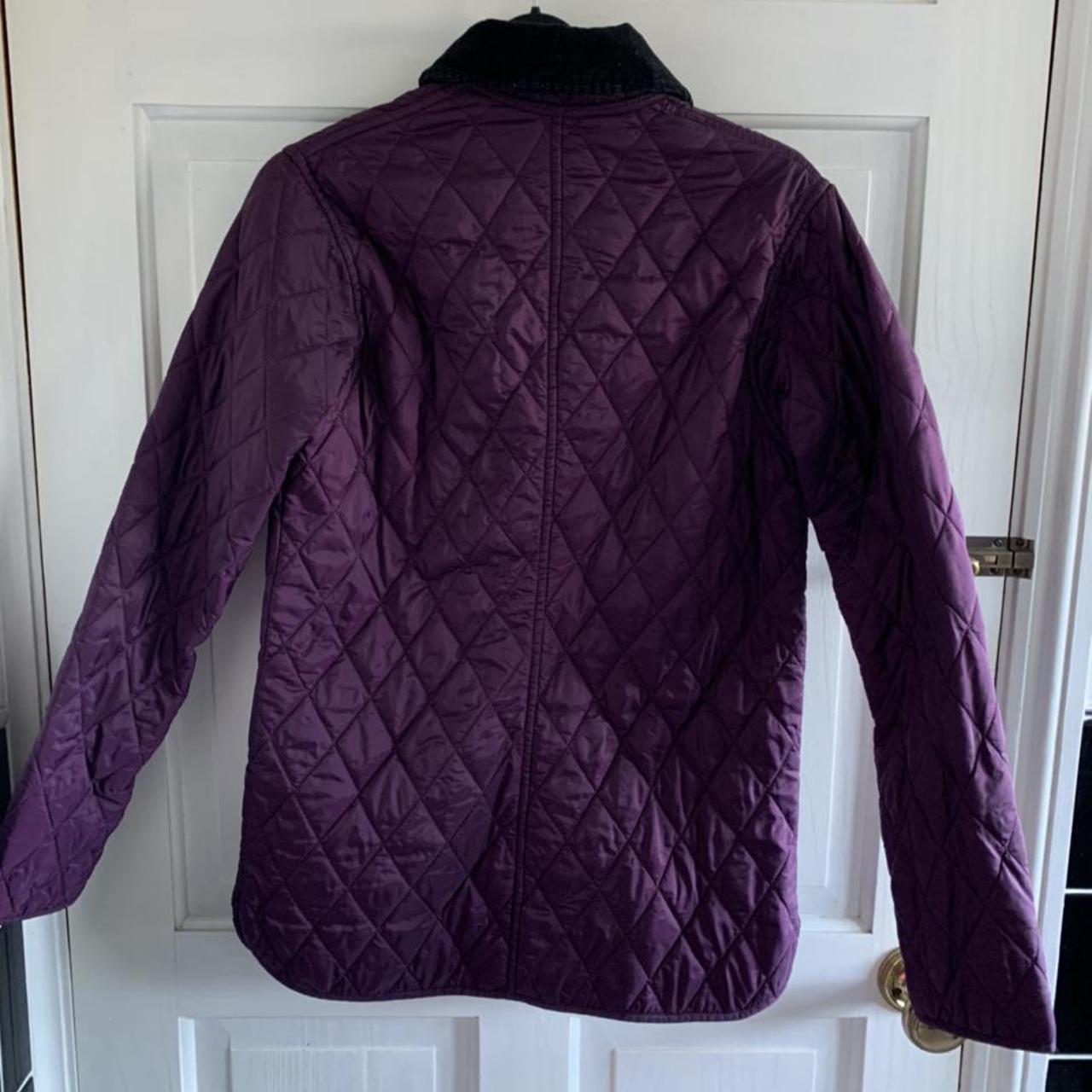 Barbour Quilted Purple Jacket, size small.... - Depop