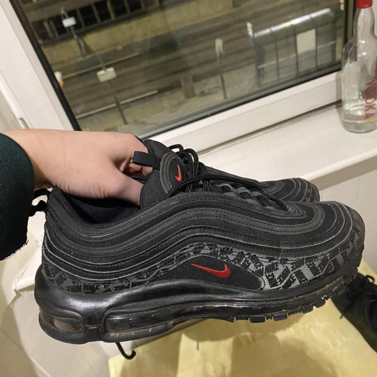 black nike orange tick