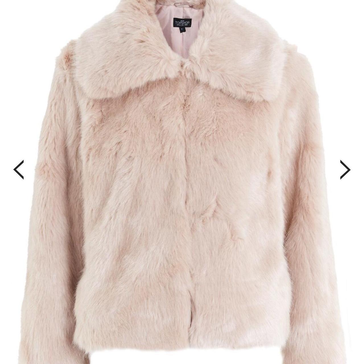 pink topshop fur coat