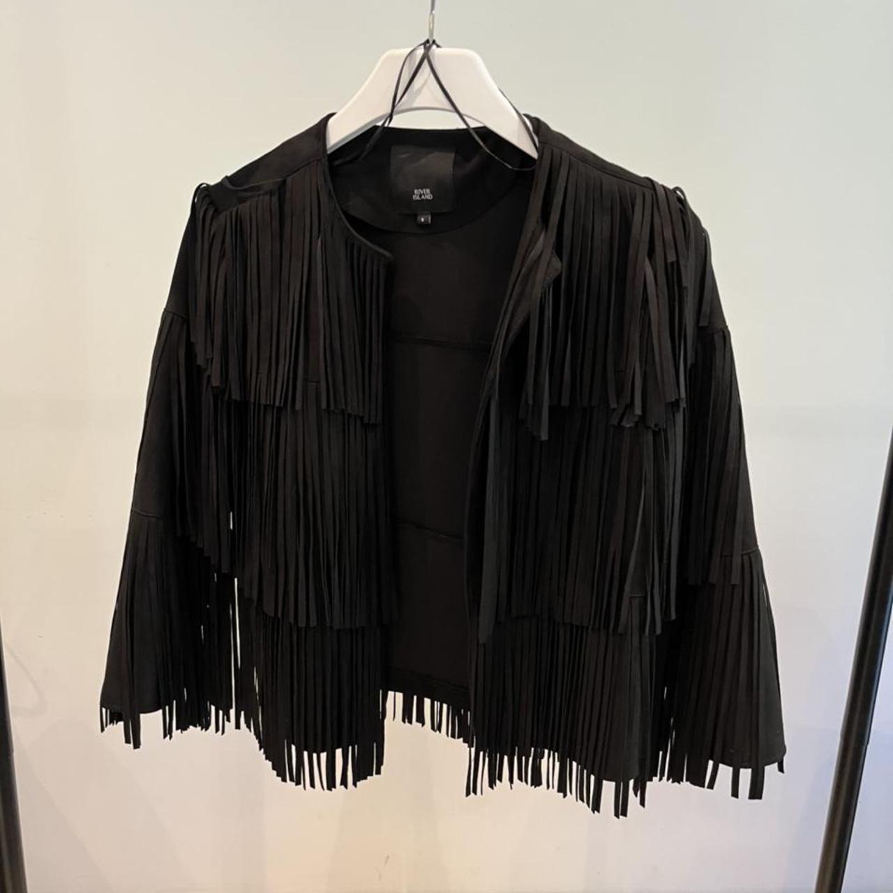 River island suede hot sale fringe jacket