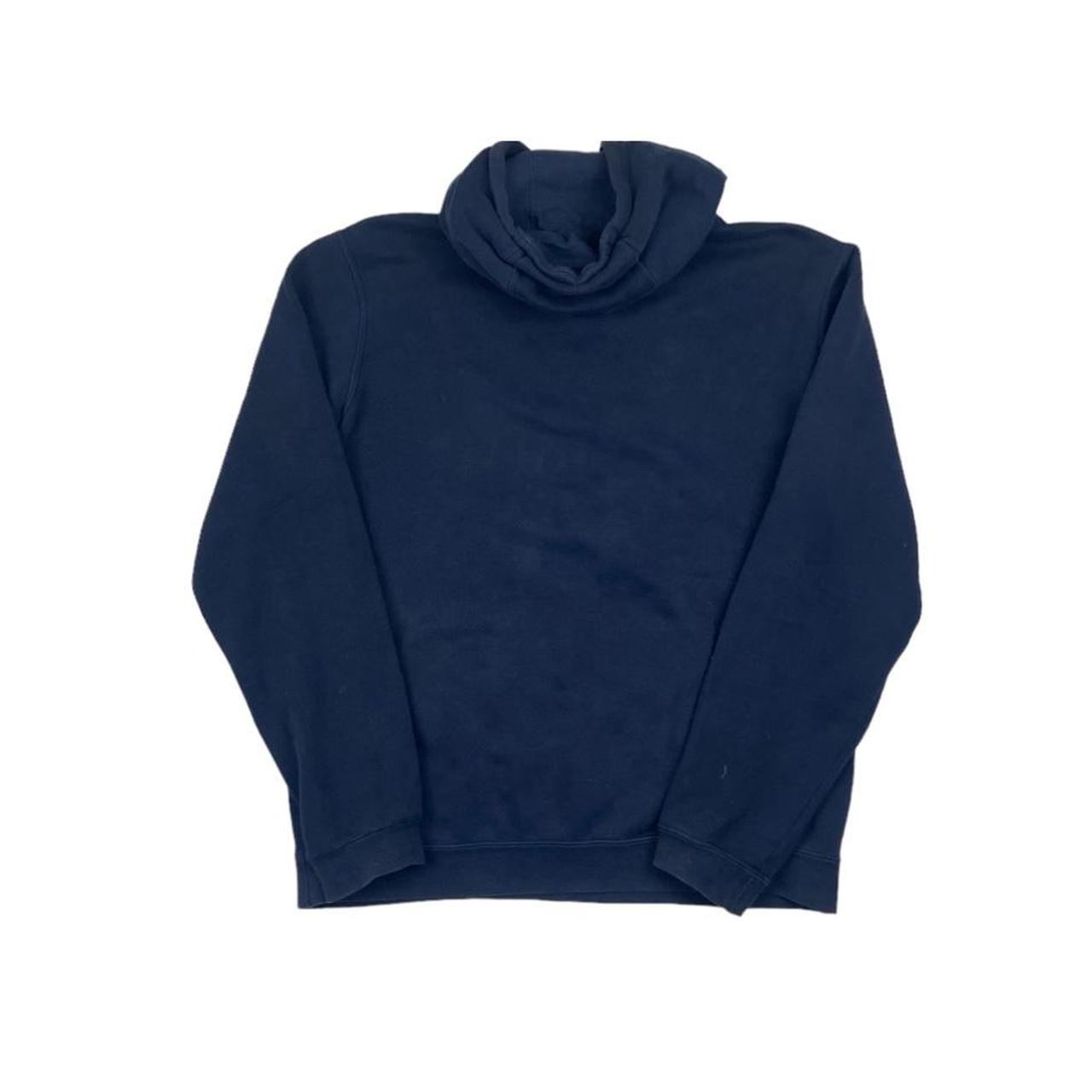 Iconic Nike stitch hoodie in navy with kangaroo... Depop