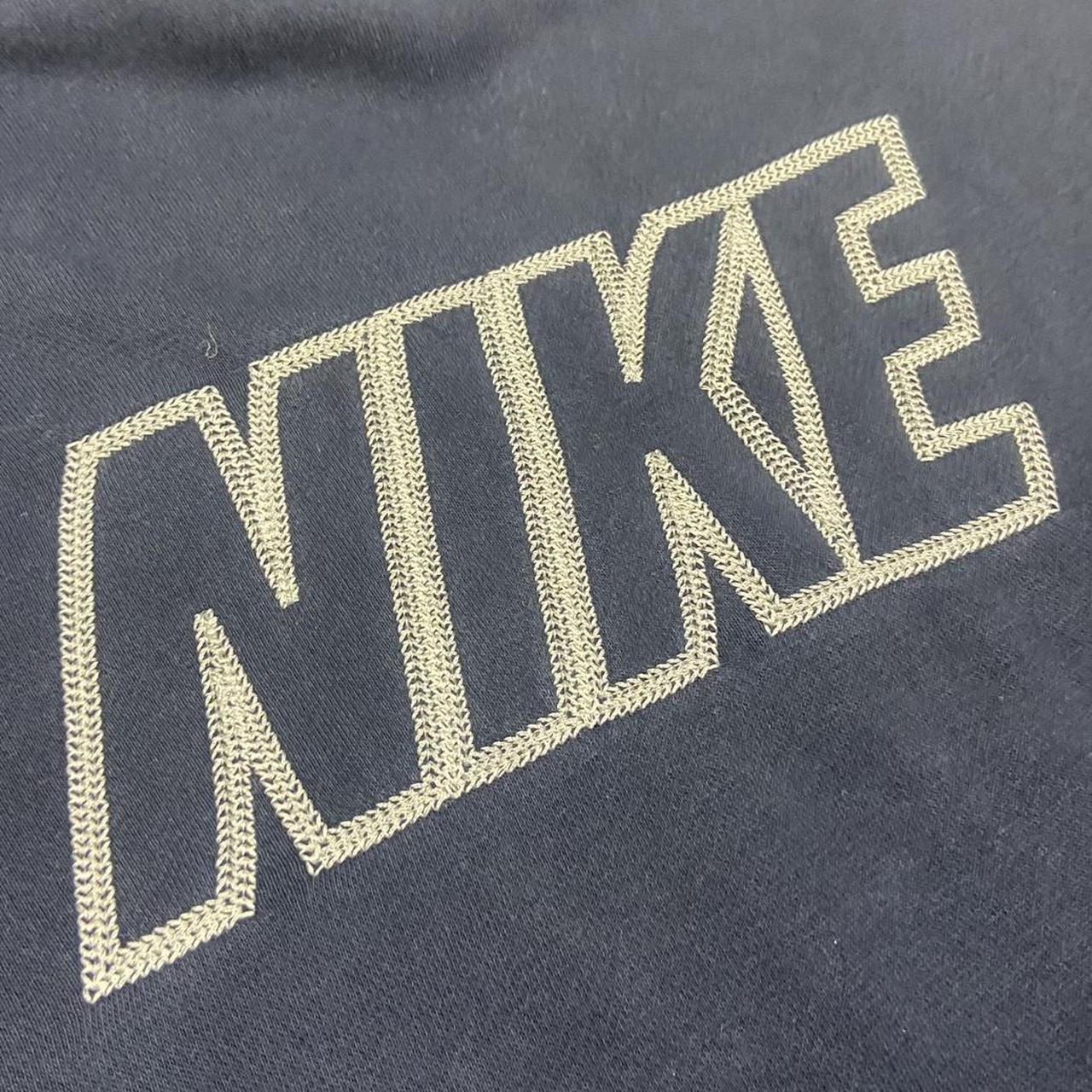 Iconic Nike stitch hoodie in navy with kangaroo... Depop