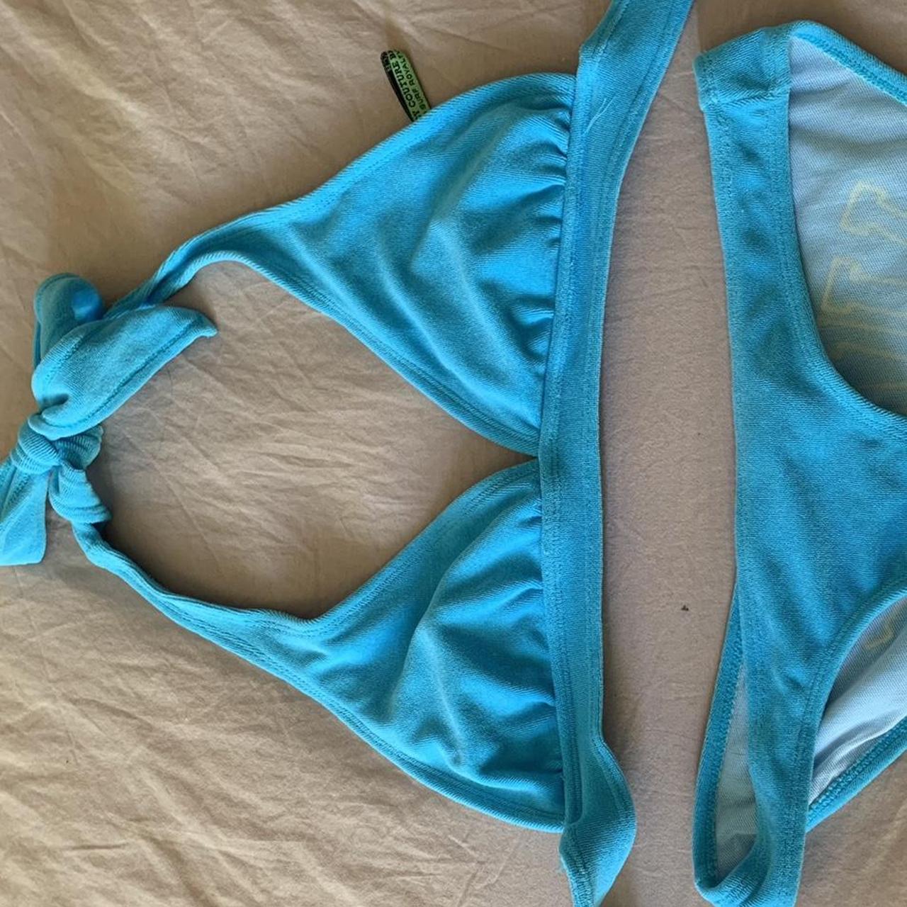 Juicy Couture Women S Blue And Yellow Bikinis And Tankini Sets Depop