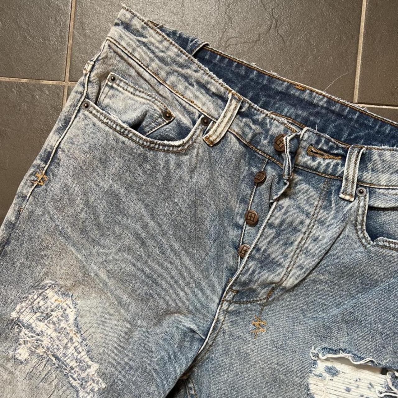 Ksubi Jeans Light blue Distressed 30X32 Worn once Depop