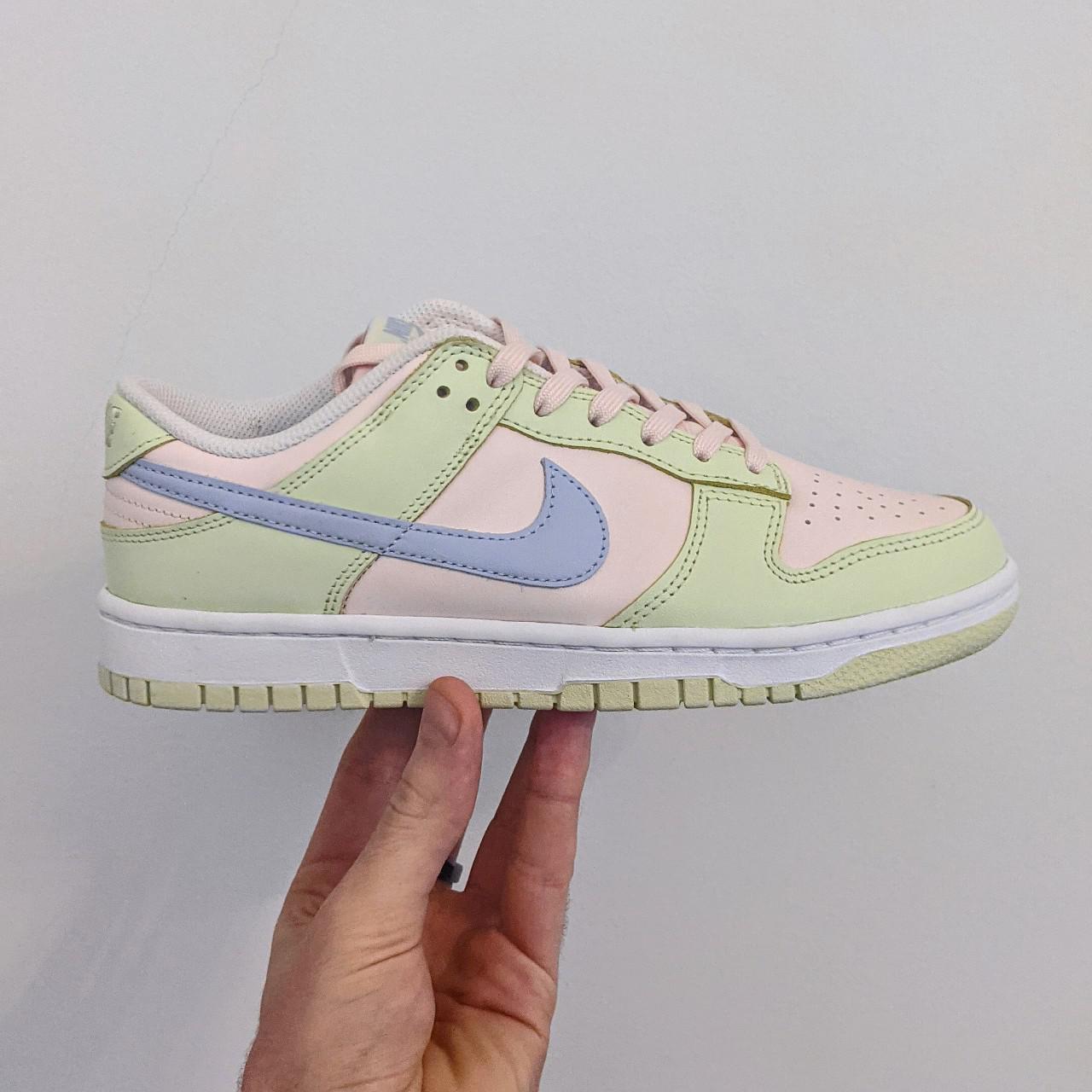 Nike Dunk Low - Light Soft Pink Ghost Lime Ice... - Depop