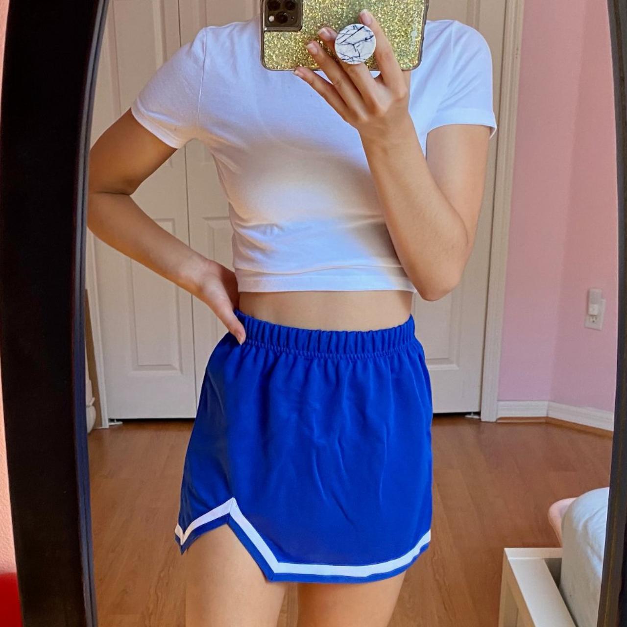 🥑Vintage cheerleader mini skirt🥑 Really cute blue... - Depop