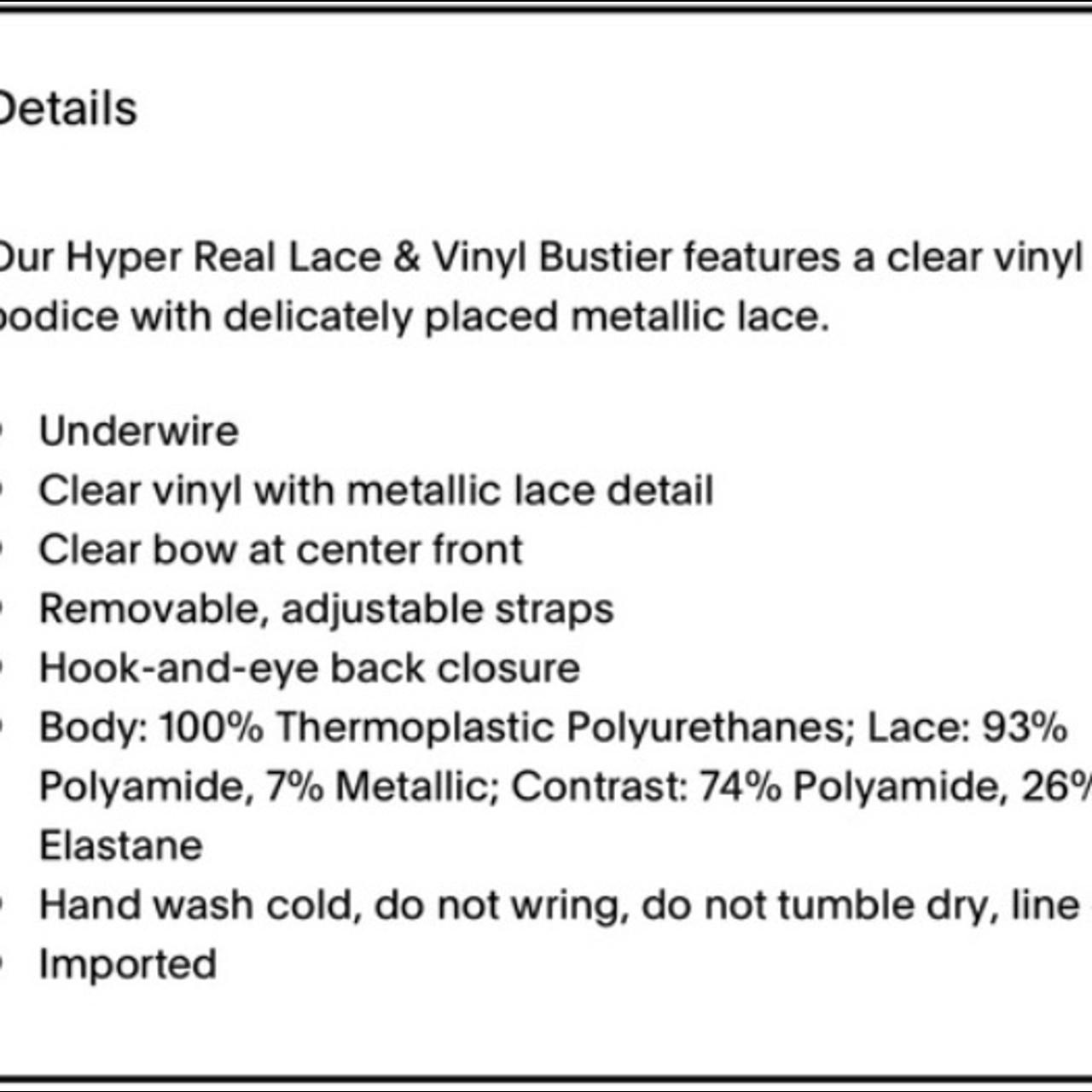 Fenty Bra // clear vinyl and lace accents Plus size 3x - Depop