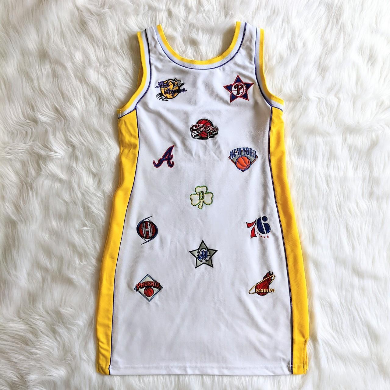 Y2K Vintage Patchwork Basketball Jersey Dress. This - Depop