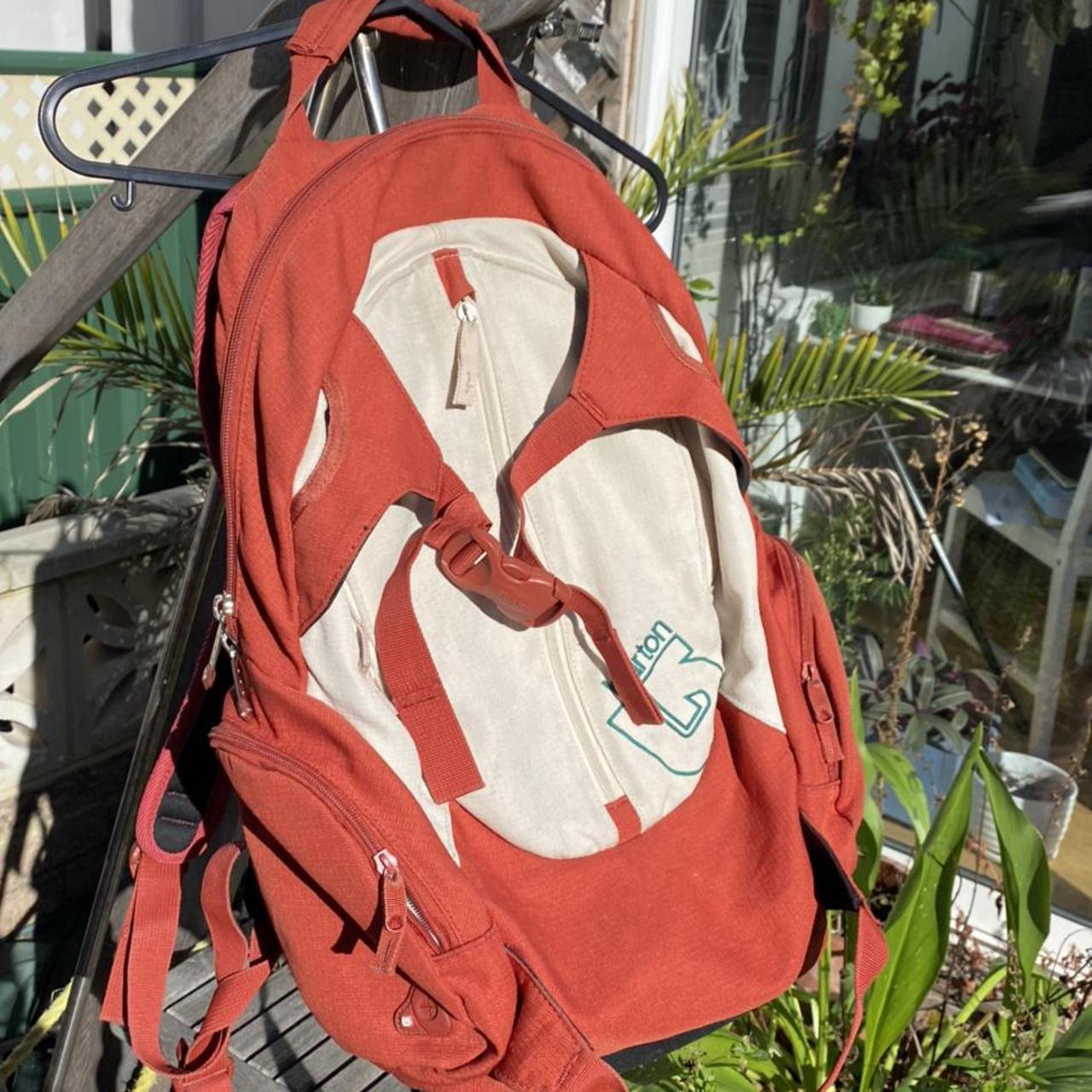 burton orange backpack