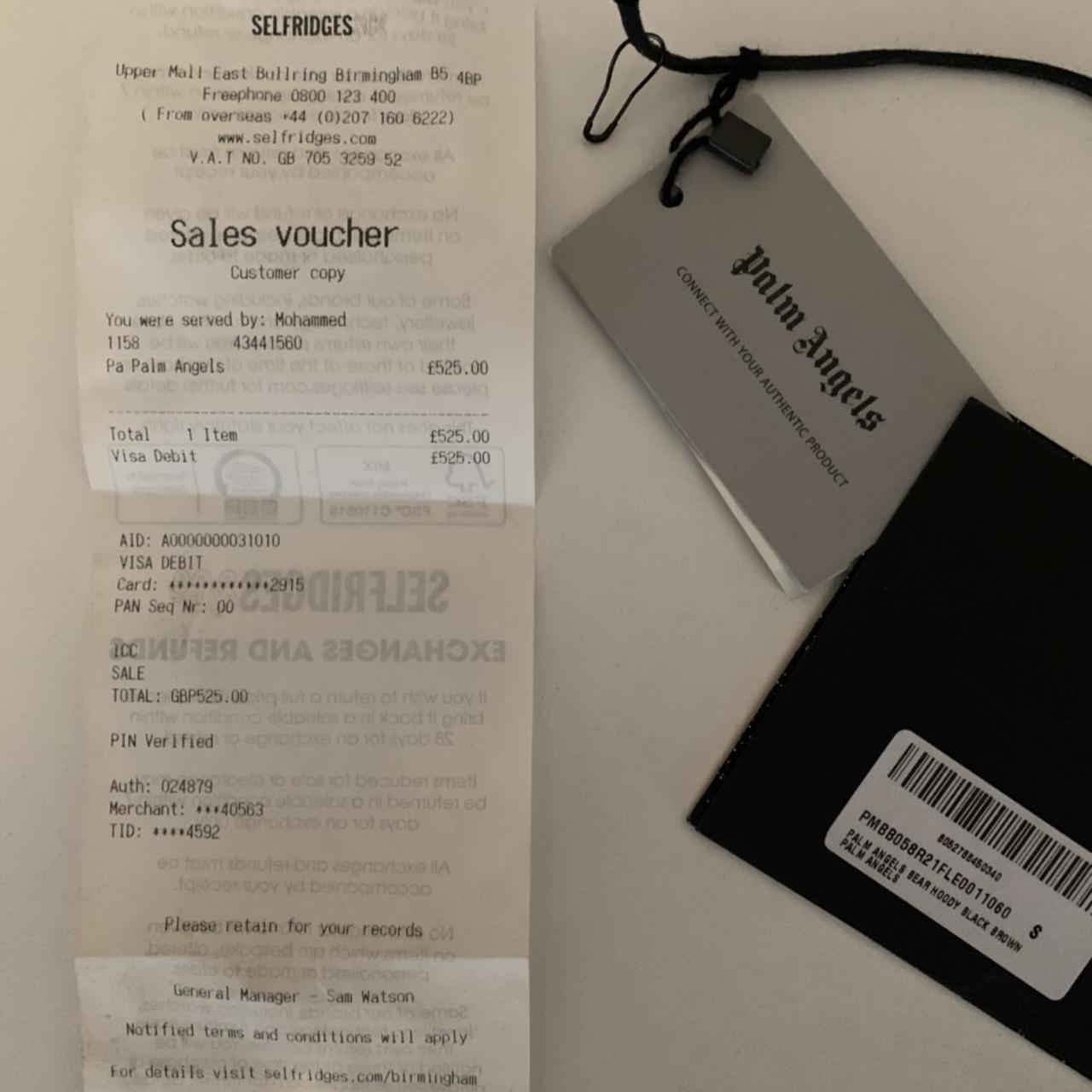 Selfridges palm angels discount hoodie