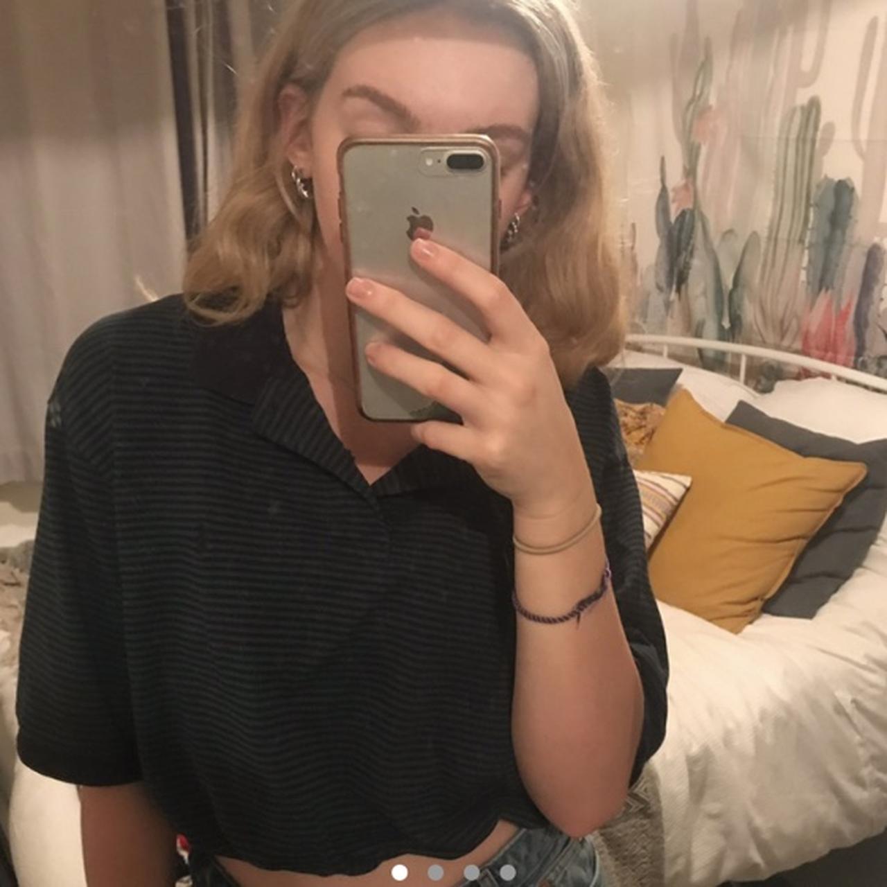 Ralph Lauren vintage reworked crop top 💚💚 green and... - Depop