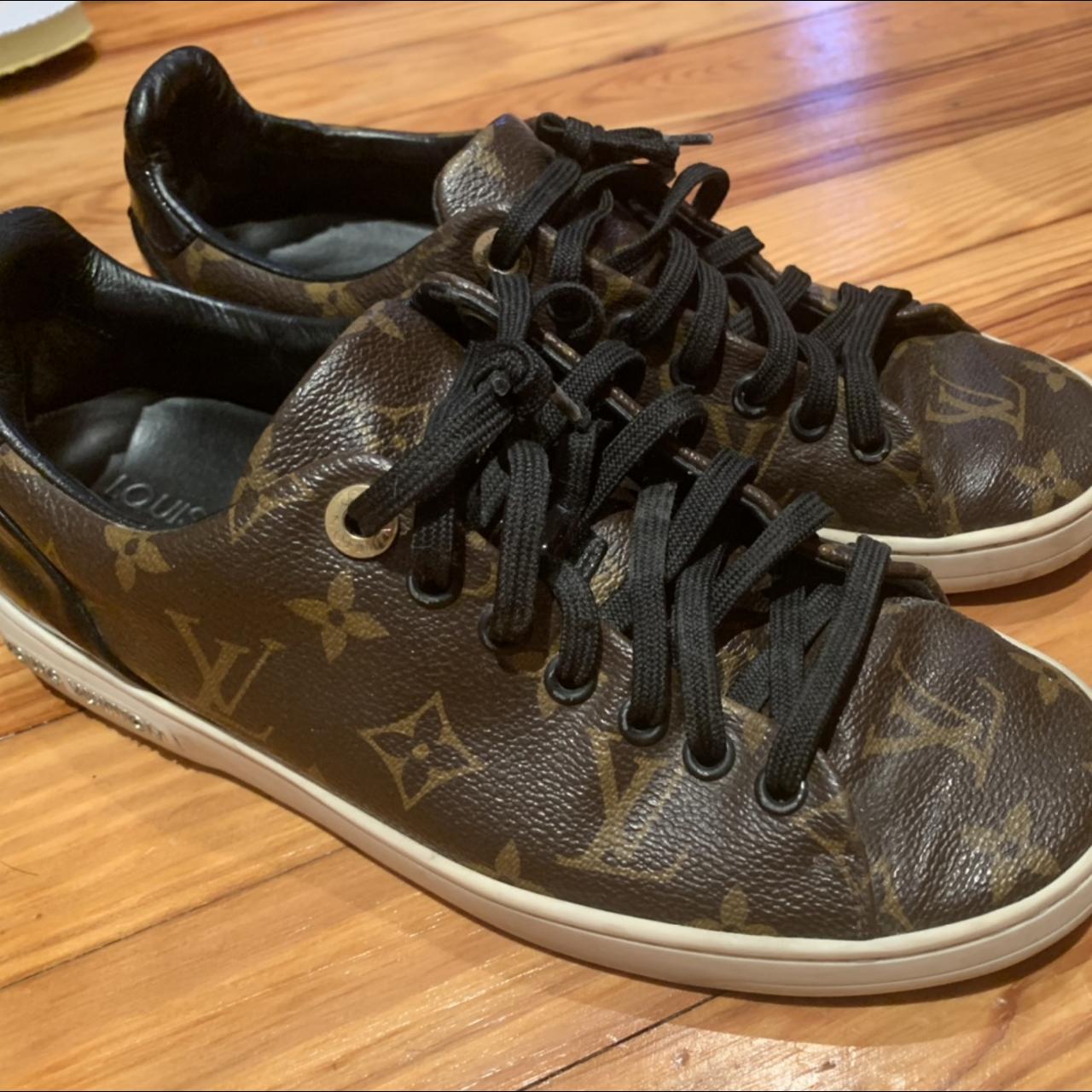 Louis Vuitton Frontrow Lace Up Sneakers in Brown Monogram Canvas