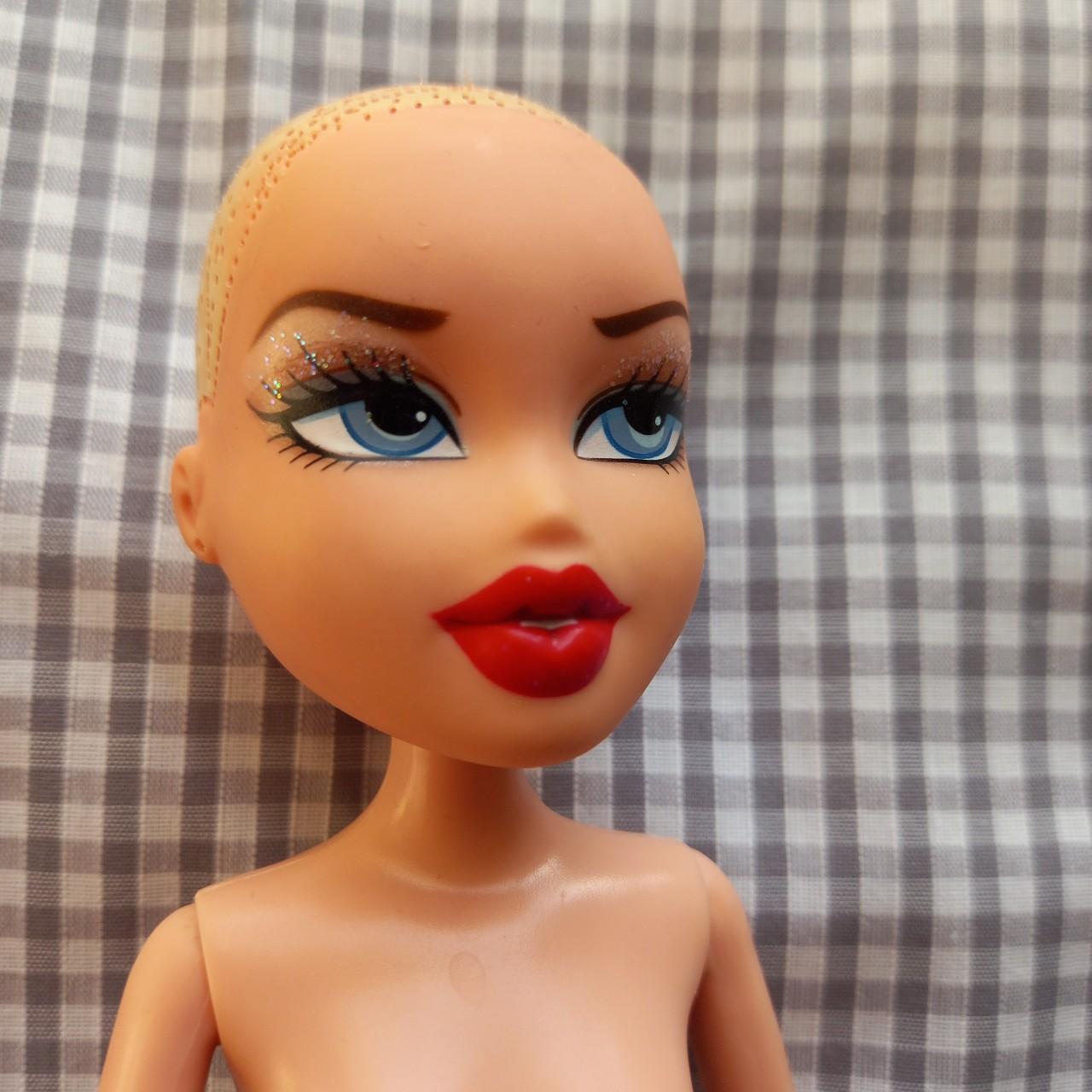 Bald MGA Bratz Cloe doll prepared for reroot. Her... - Depop