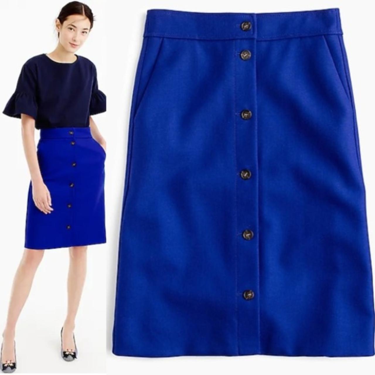 J crew button on sale skirt