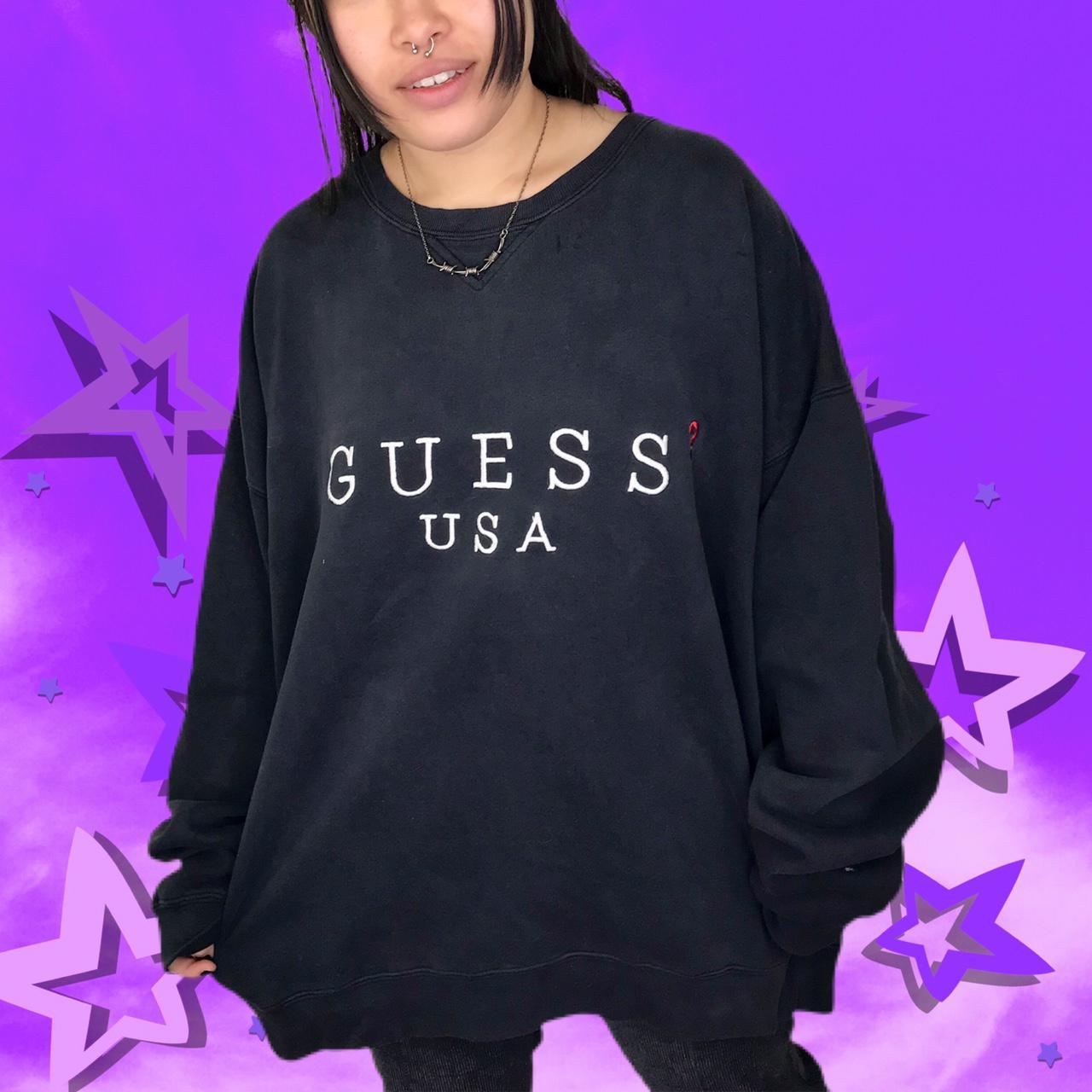 guess embroidered sweatshirt