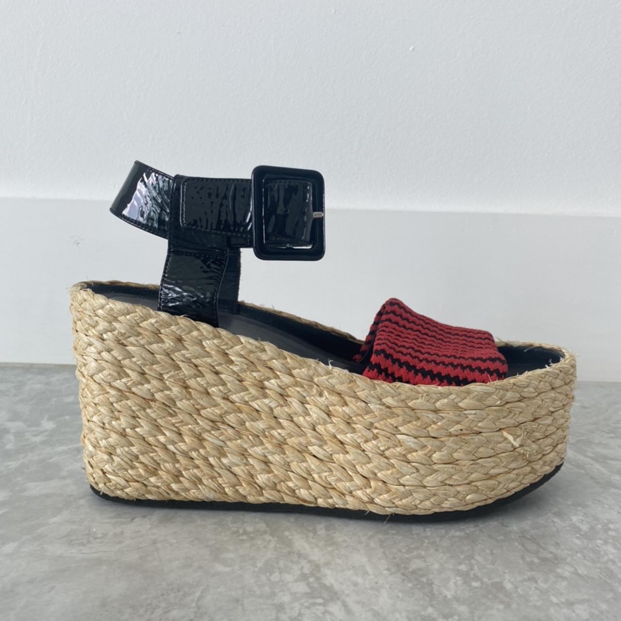 Celine wedge espadrille platform sandal celine