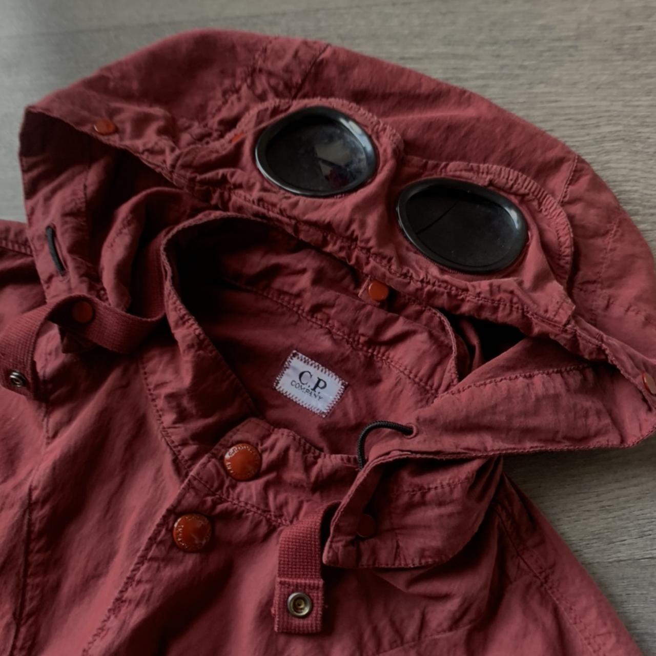 Burgundy cp company outlet goggle jacket