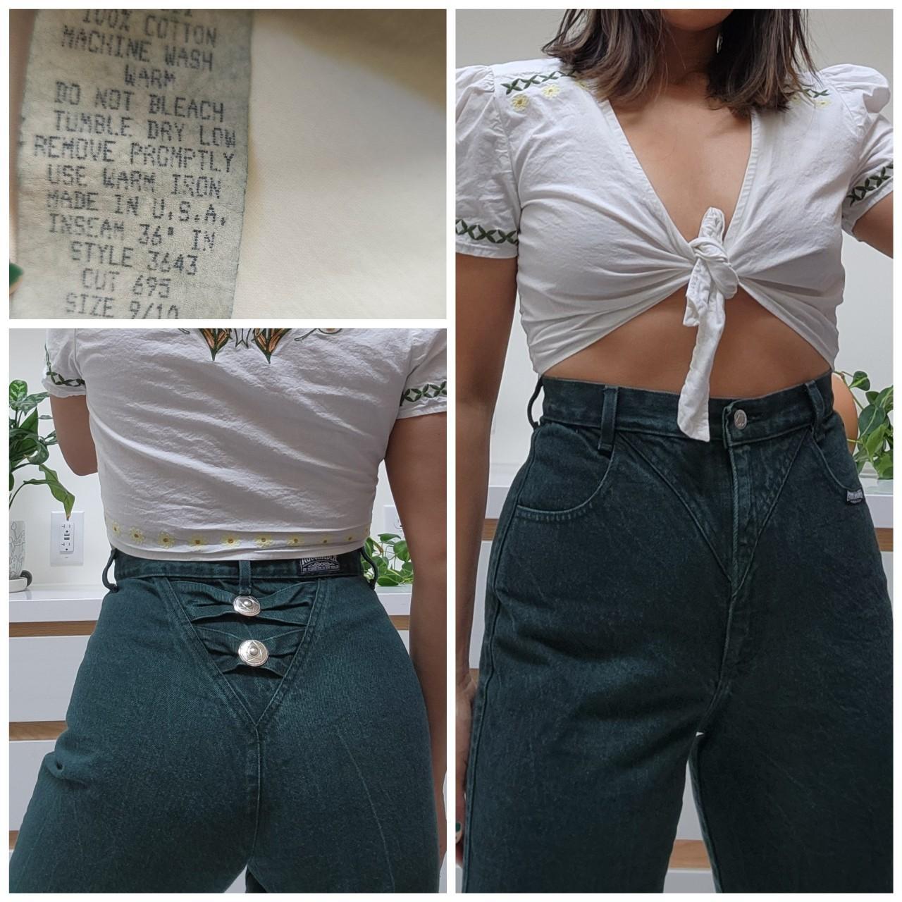 Winter green-vintage Western denim by, ROUGHRIDER 🌿... - Depop