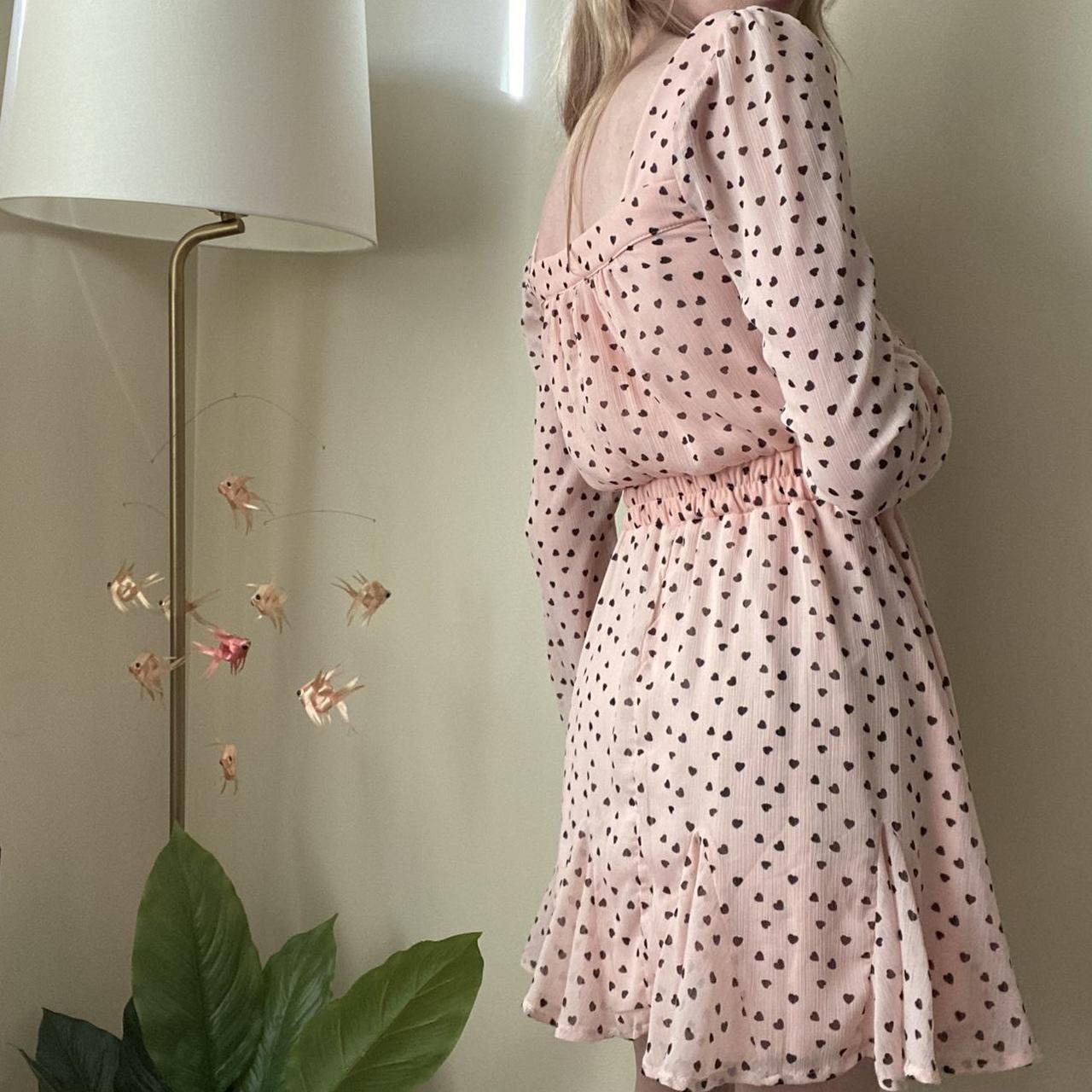 Pretty little thing outlet pink polka dot dress