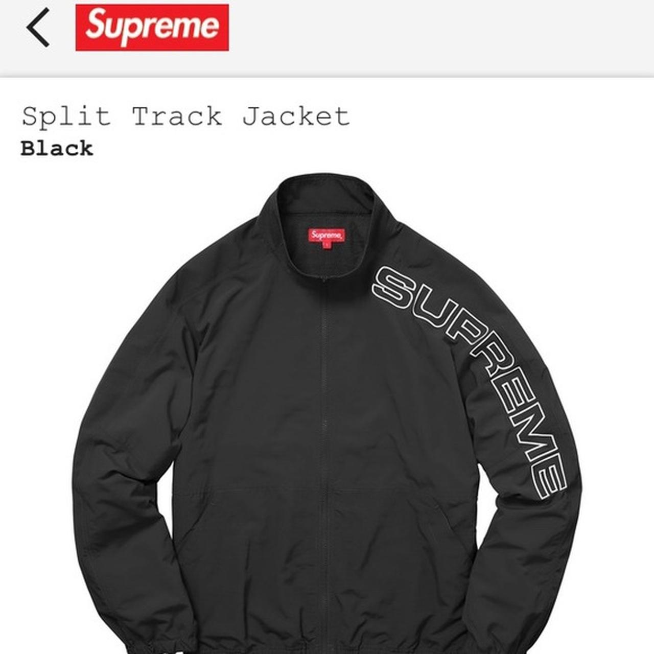 Supreme Split Track Jacket in black. from SS'17.... - Depop