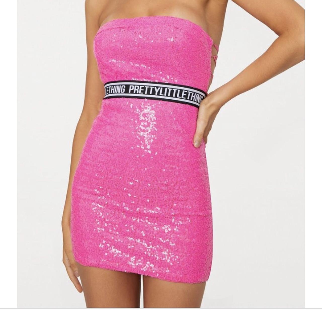 plt pink sequin dress