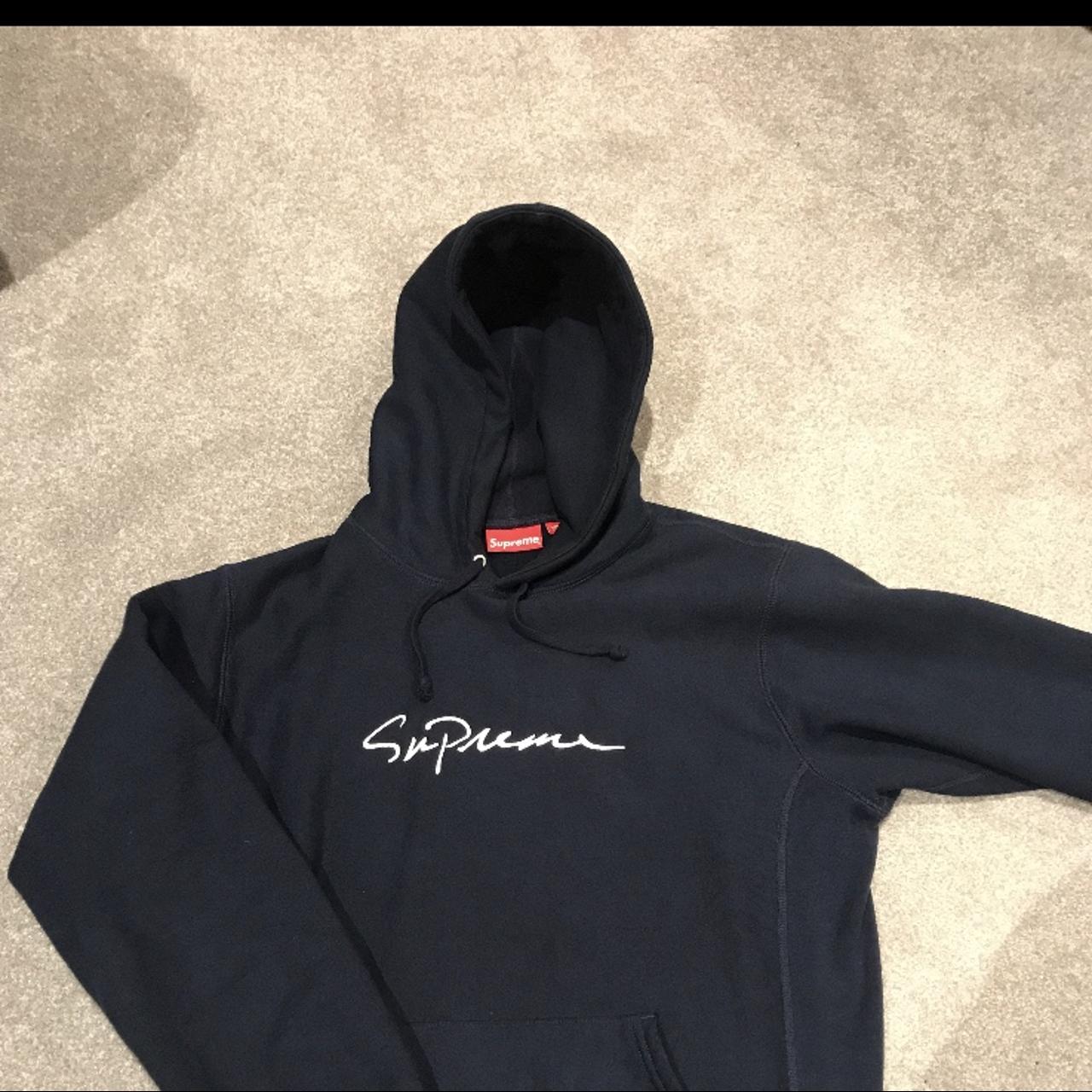 supreme classic script hoodie