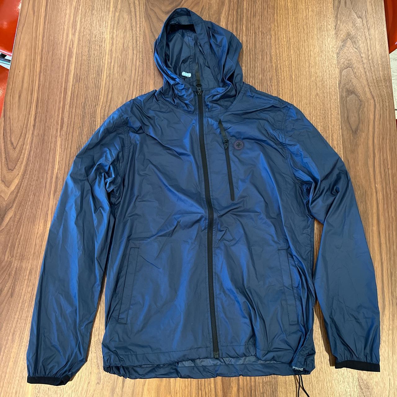 Dc shoe co zip up windbreaker large - Depop