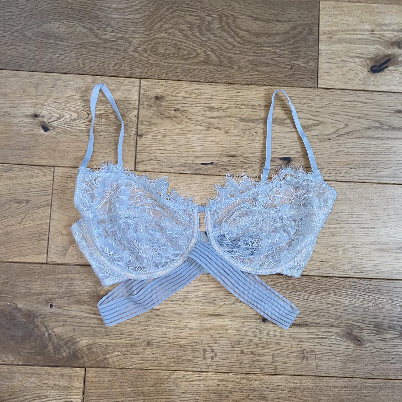 Baby blue underwired ASOS bra with body design new... - Depop