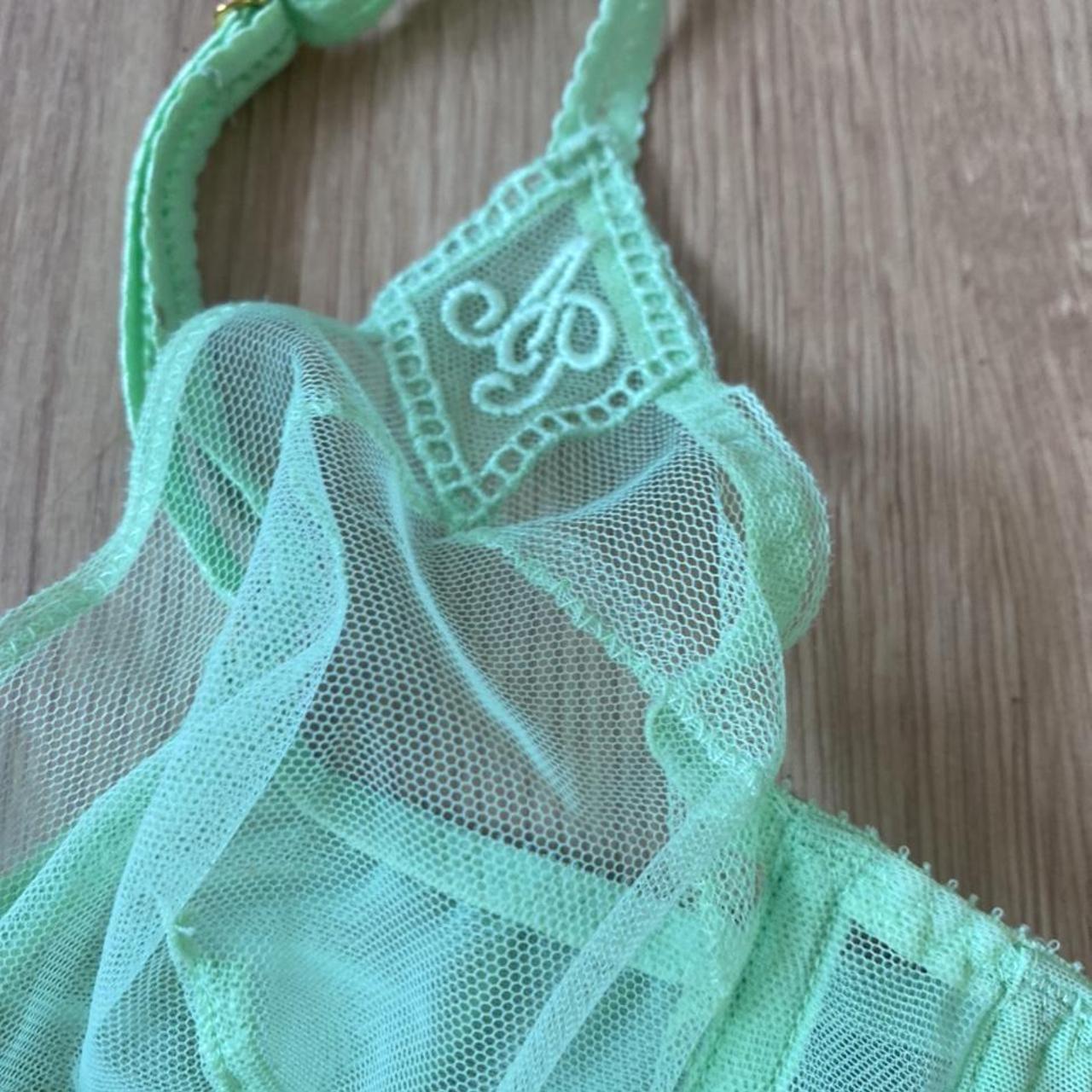 Mint Green Sheer Agent Provocateur Lingerie Set Depop