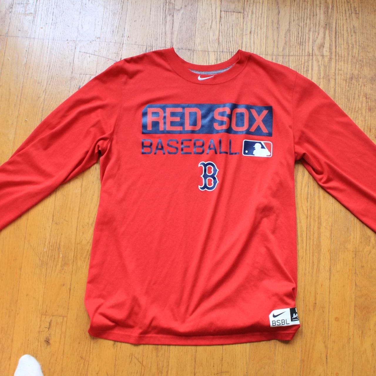 Nike Red Sox Long Sleeve Dri-Fit Authentic Depop