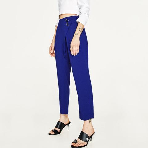 royal blue trousers zara