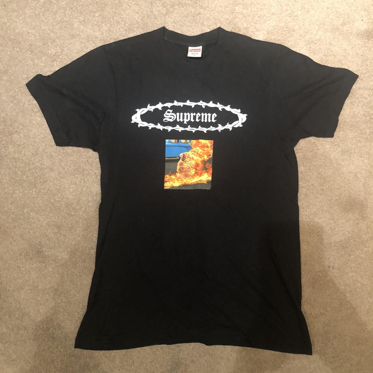 supreme burning monk tee