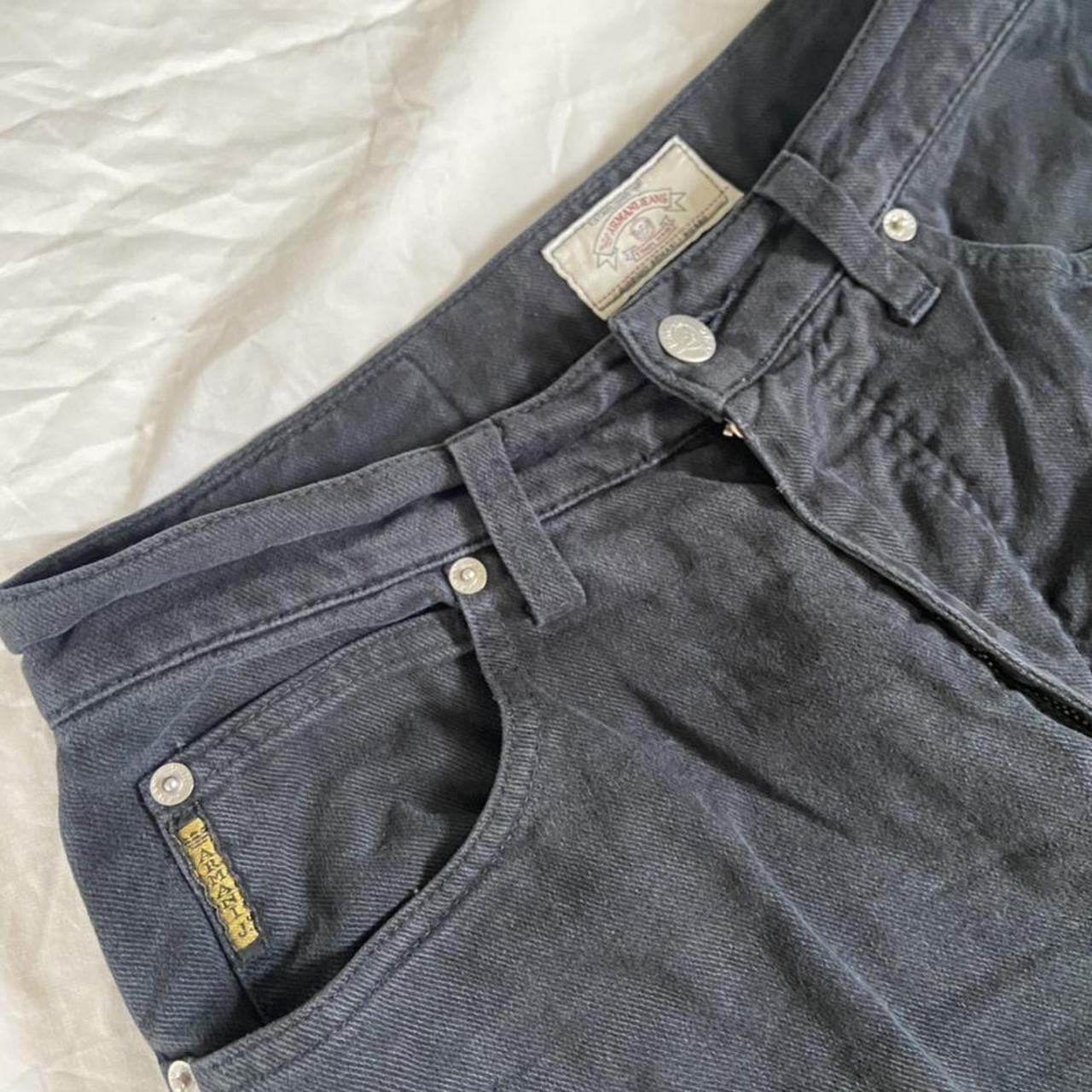 Vintage Giorgio Armani - Milano Black Jeans. Made in... - Depop