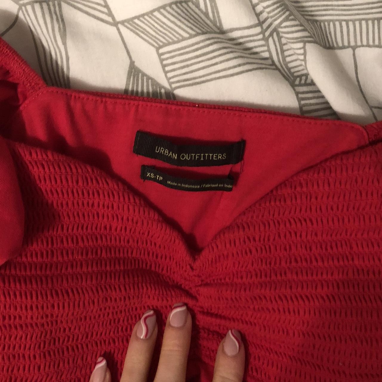 Urban outfitters red off shoulder mini dress. In... - Depop