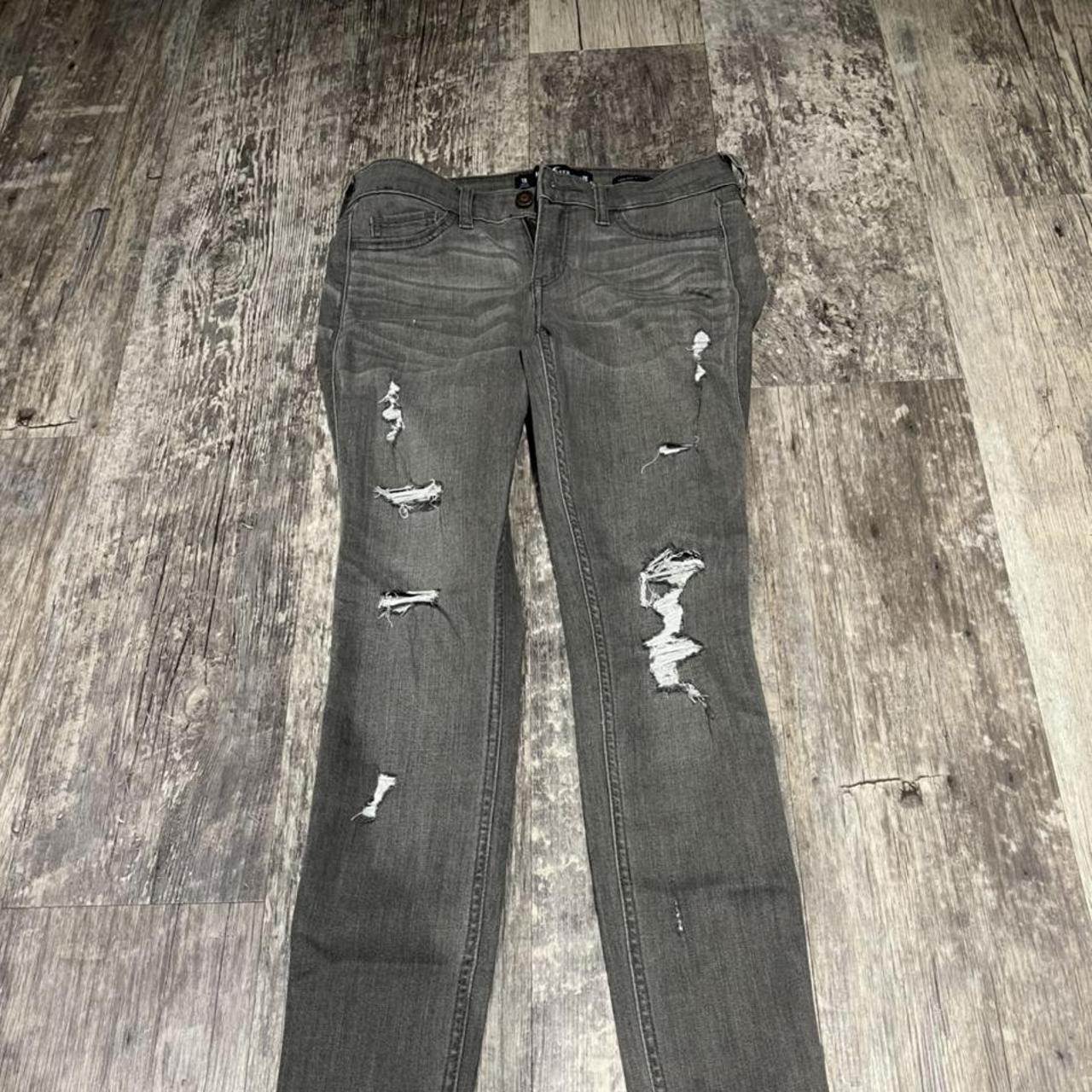 Hollister Co. Women's Grey Jeans Depop