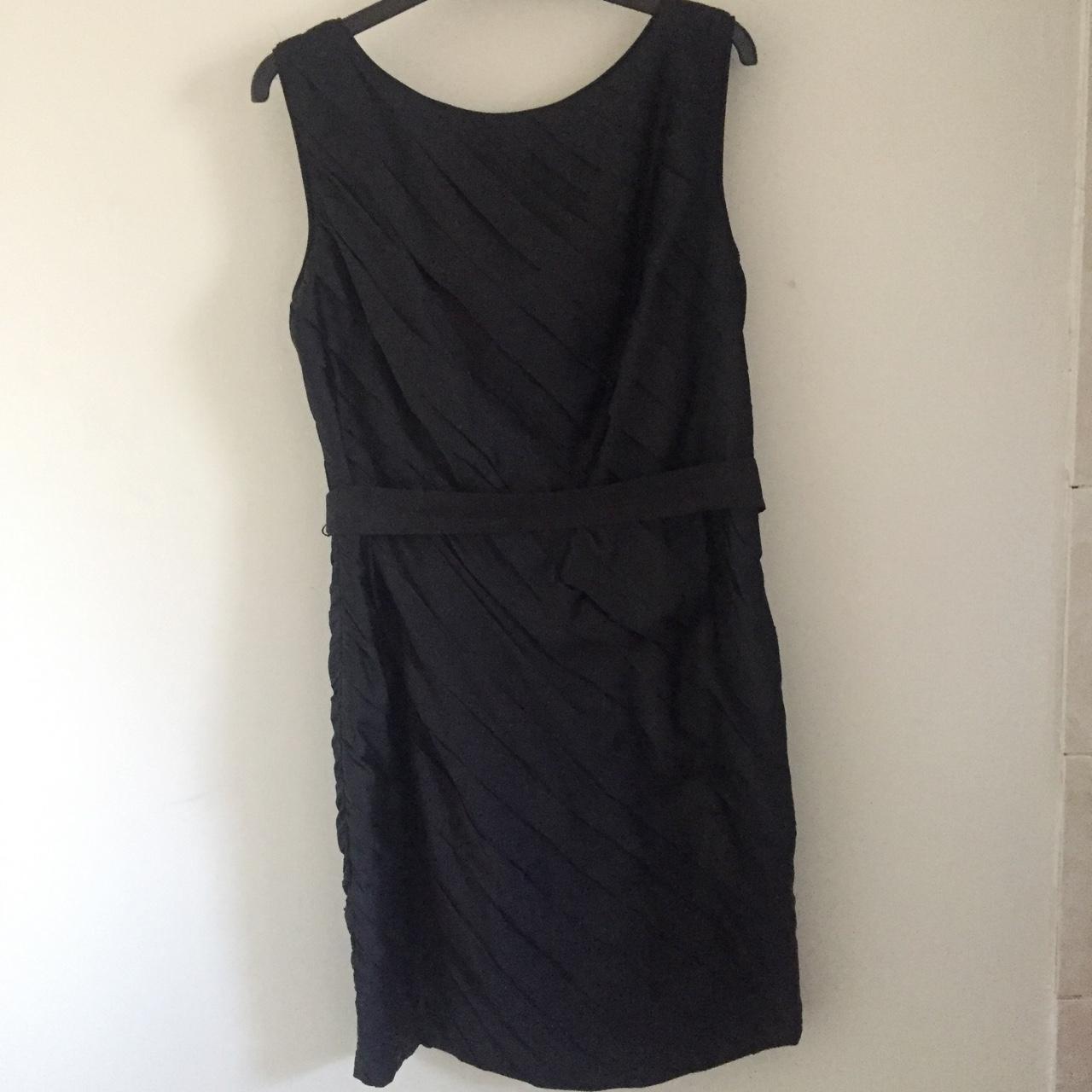 Women’s black satin dress,just above knee length and... - Depop