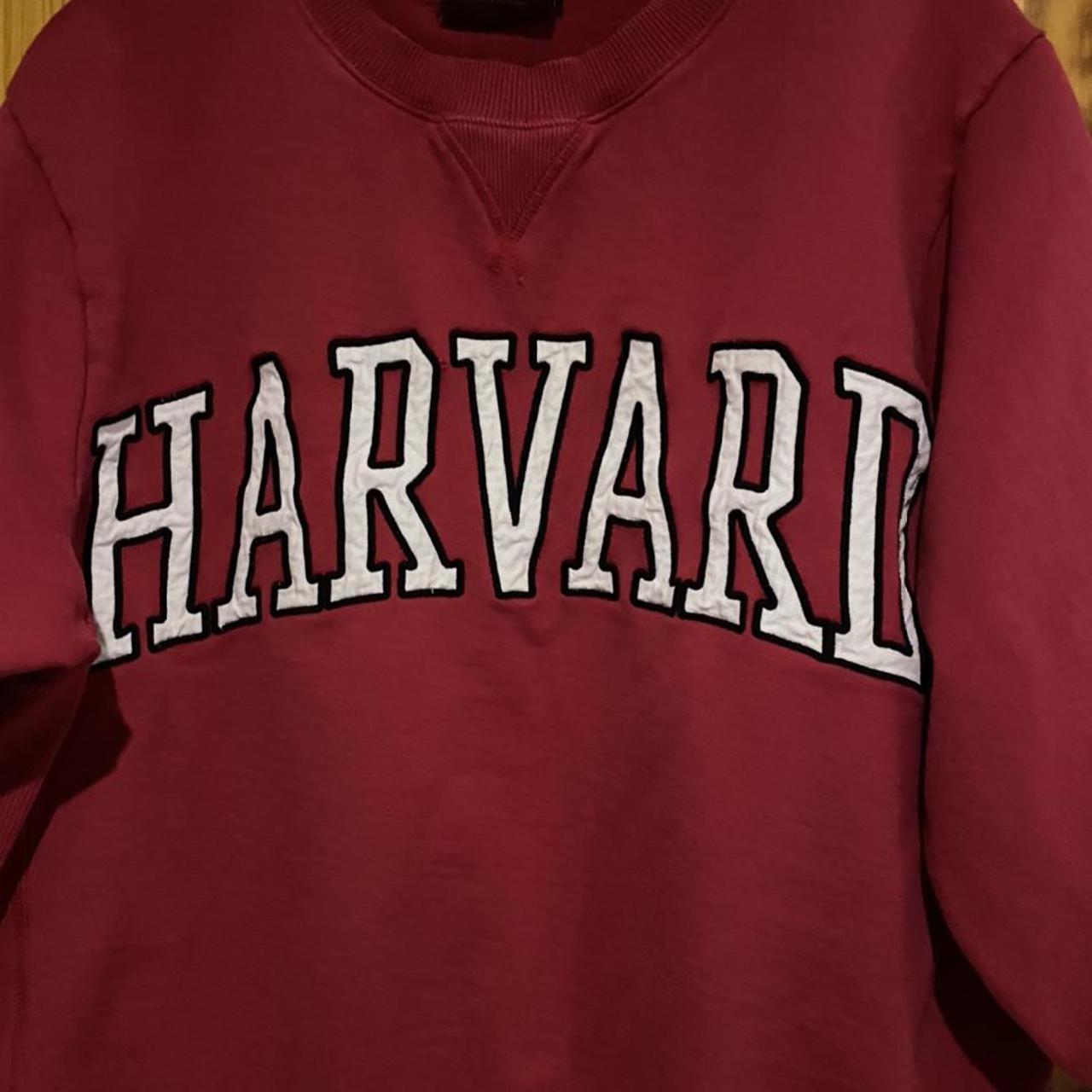 zara red harvard sweatshirt