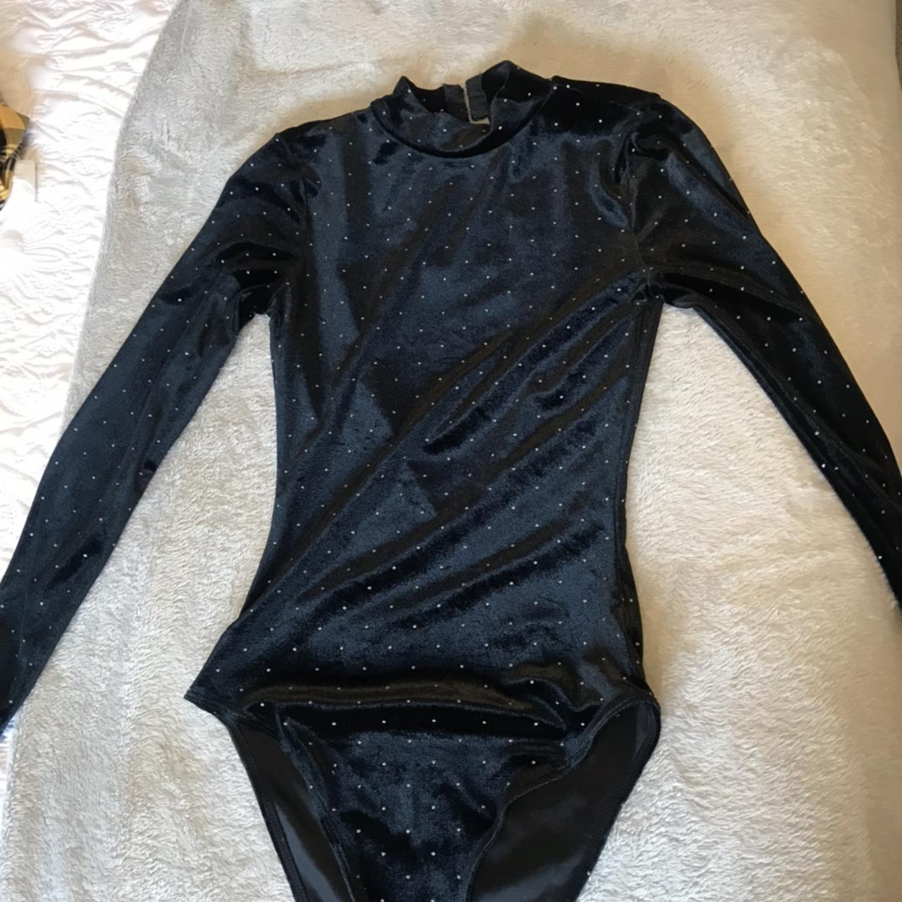 Black Velvet Bodysuit Black Velour Bodysuit 90s Bodysuit Black