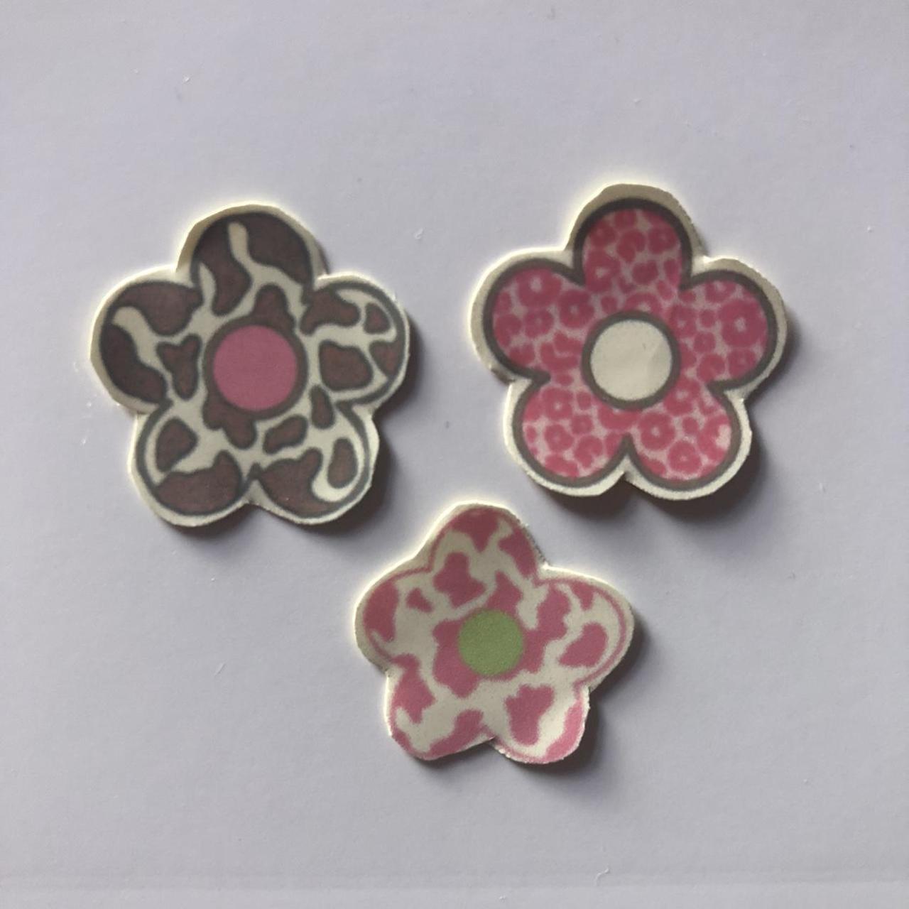 indie y2k flower stickers zebra cow and leopard depop