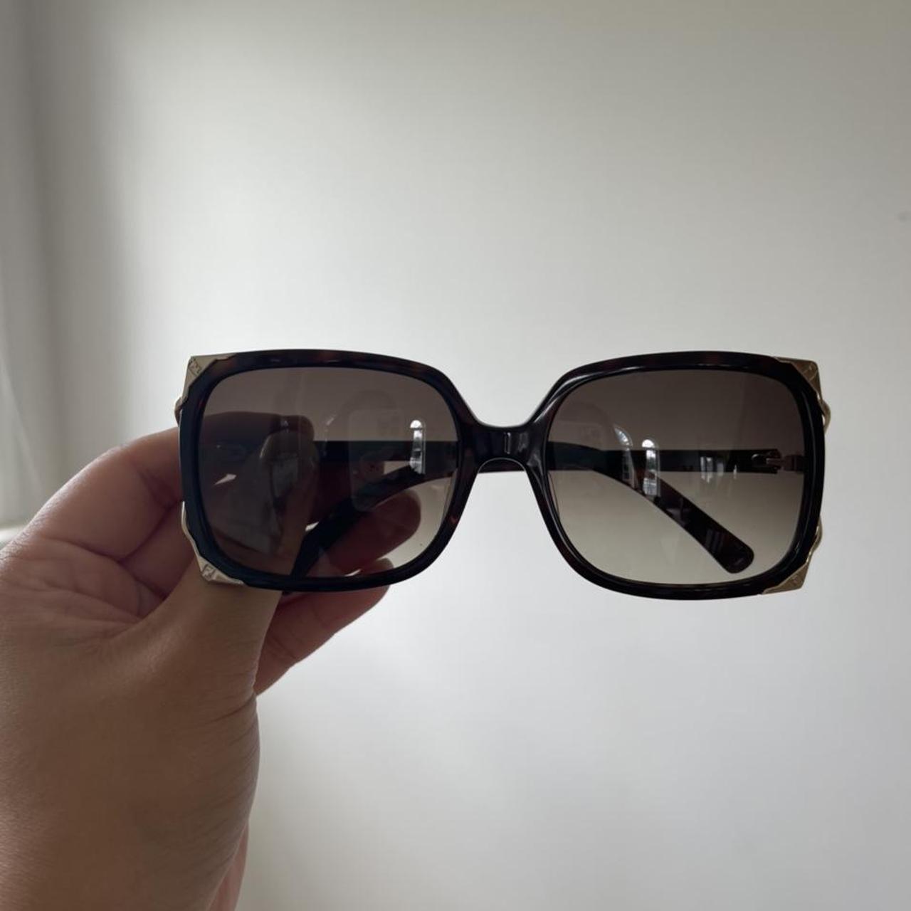 Vintage Fendi Sunglasses. gold detail and brown... - Depop