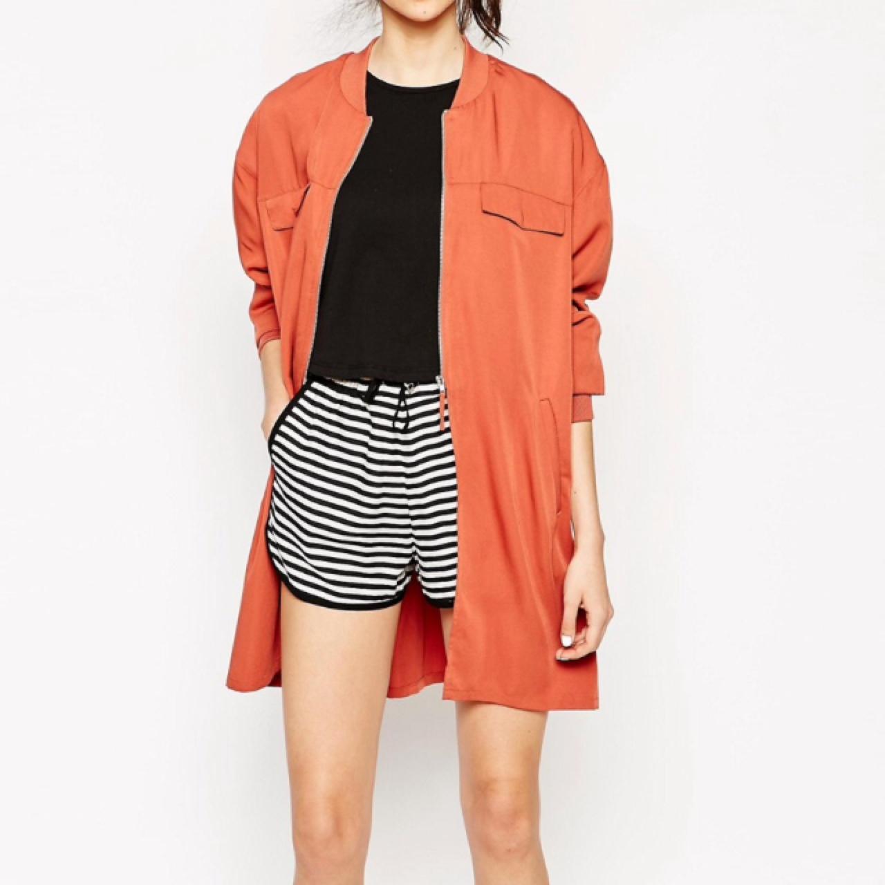 Monki orange jacket best sale