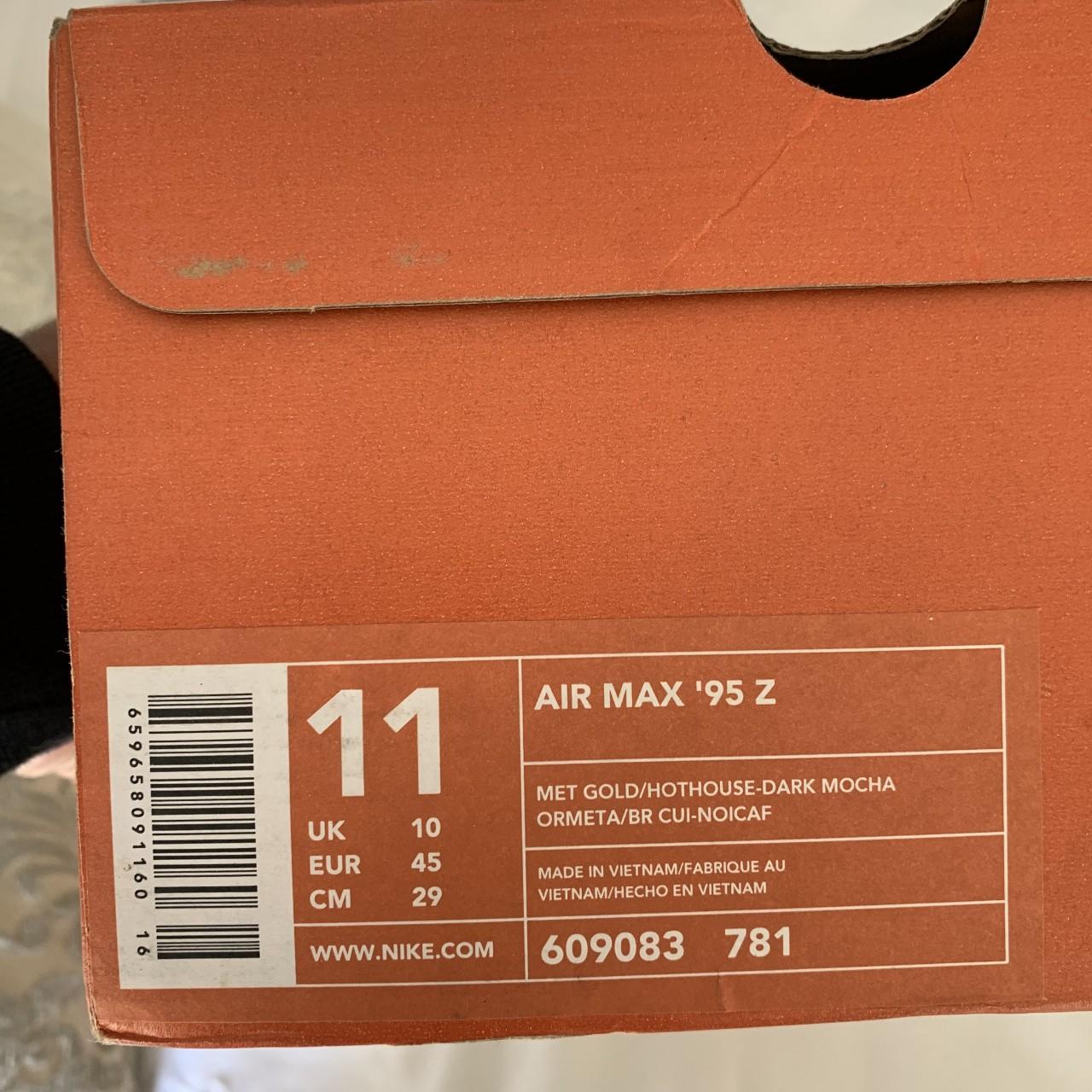 nike 95 metallic gold